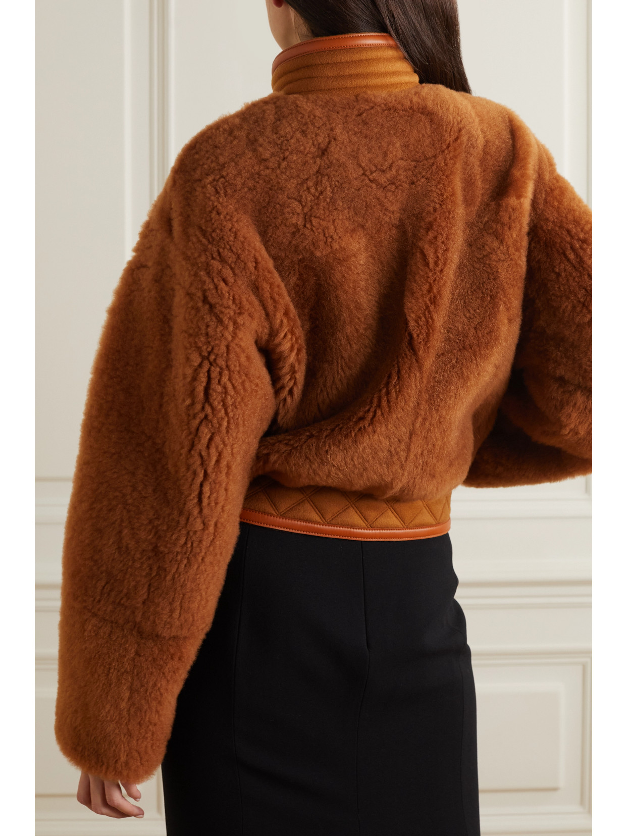 And Quilted Cashmere-Trimmed Shearling Jacket