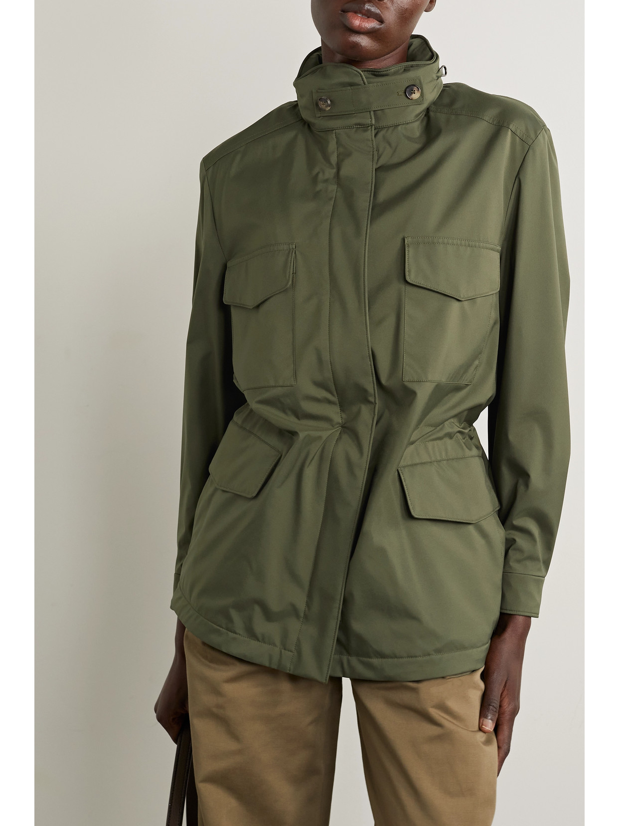 Loro Piana Traveller Padded Shell Jacket In Green