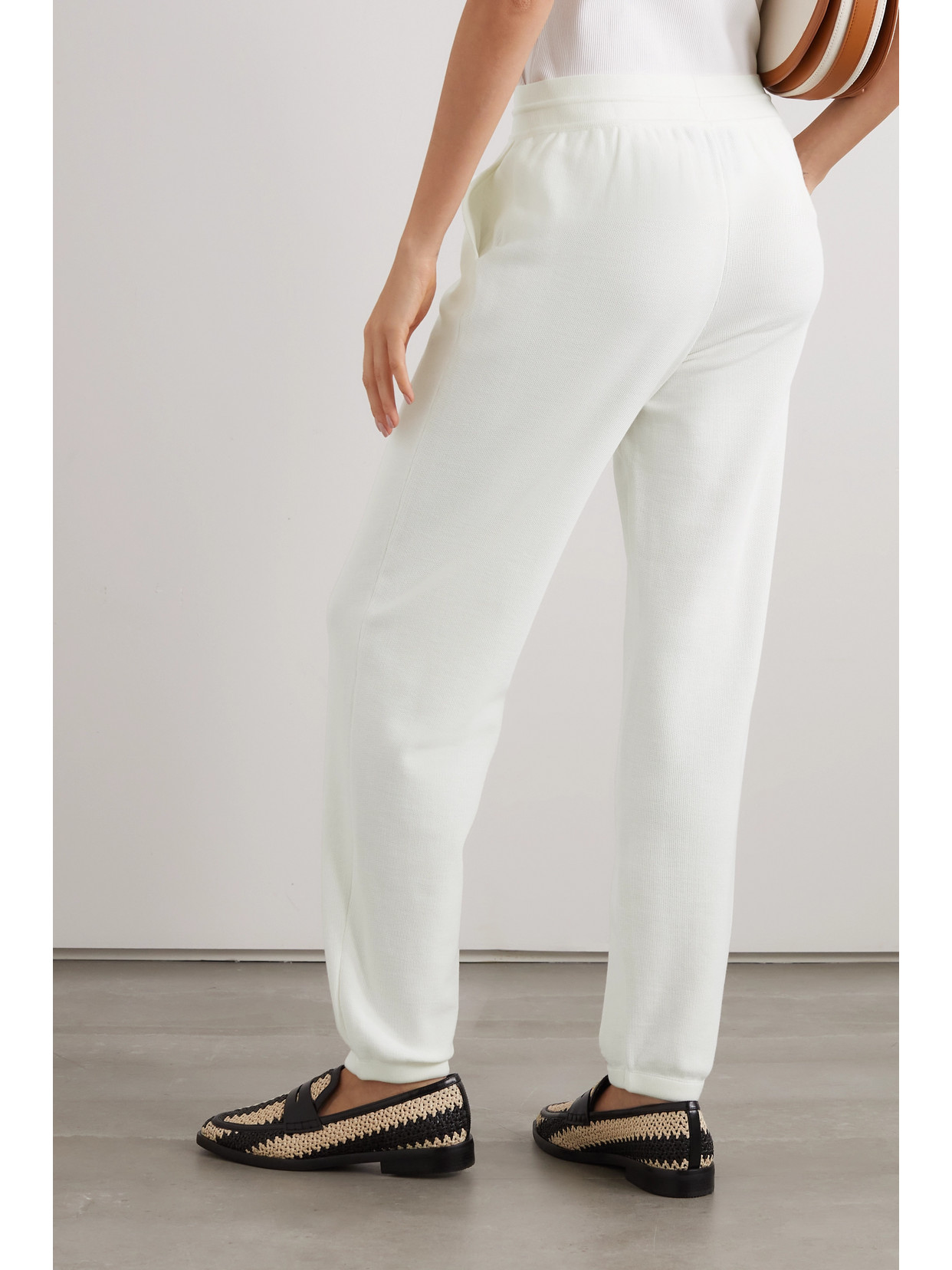 Loro Piana Paraggi Cotton Tapered Track Pants In White