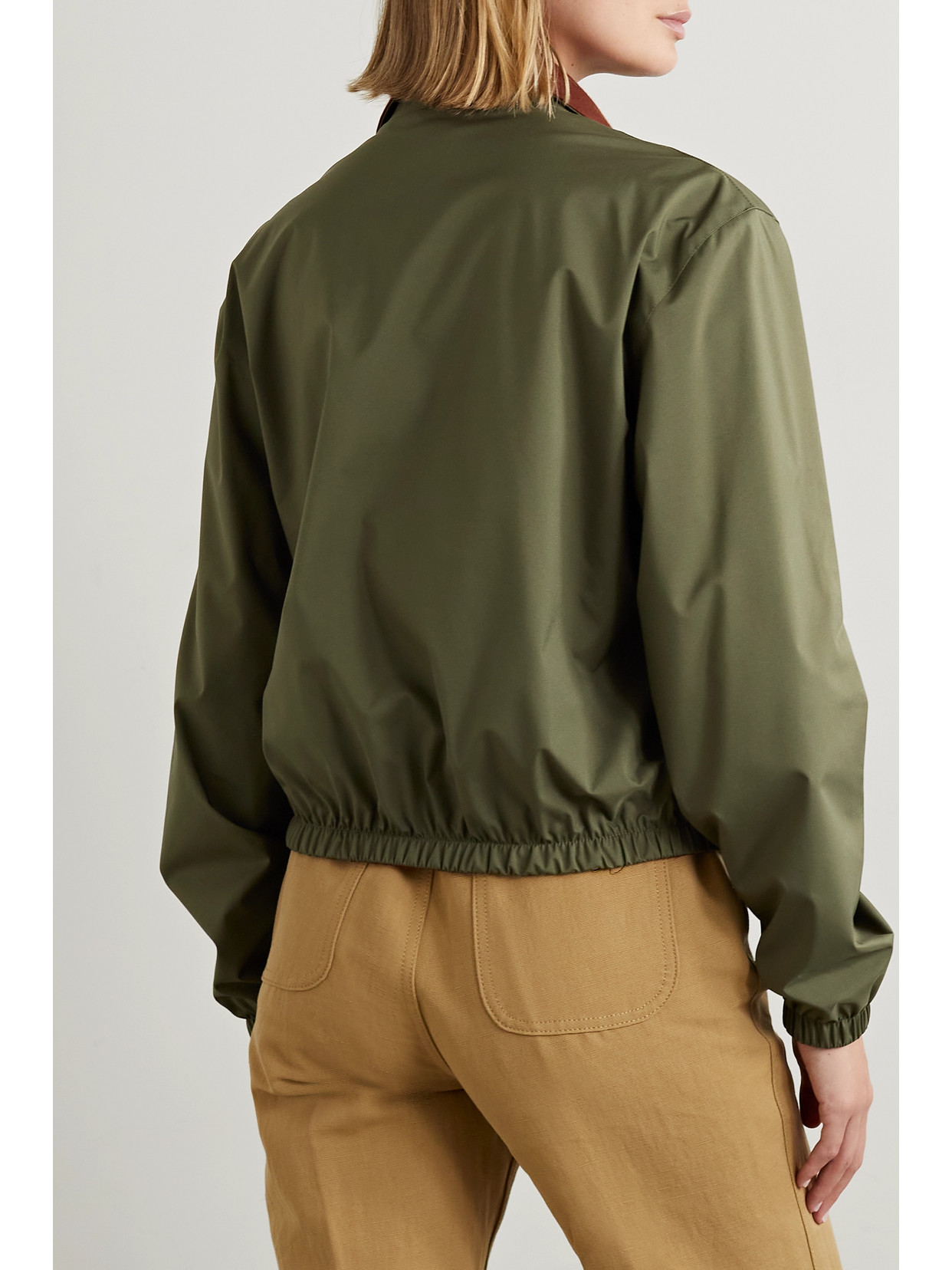 Shop Loro Piana Reversible Shell And Cashmere Bomber Jacket In Green