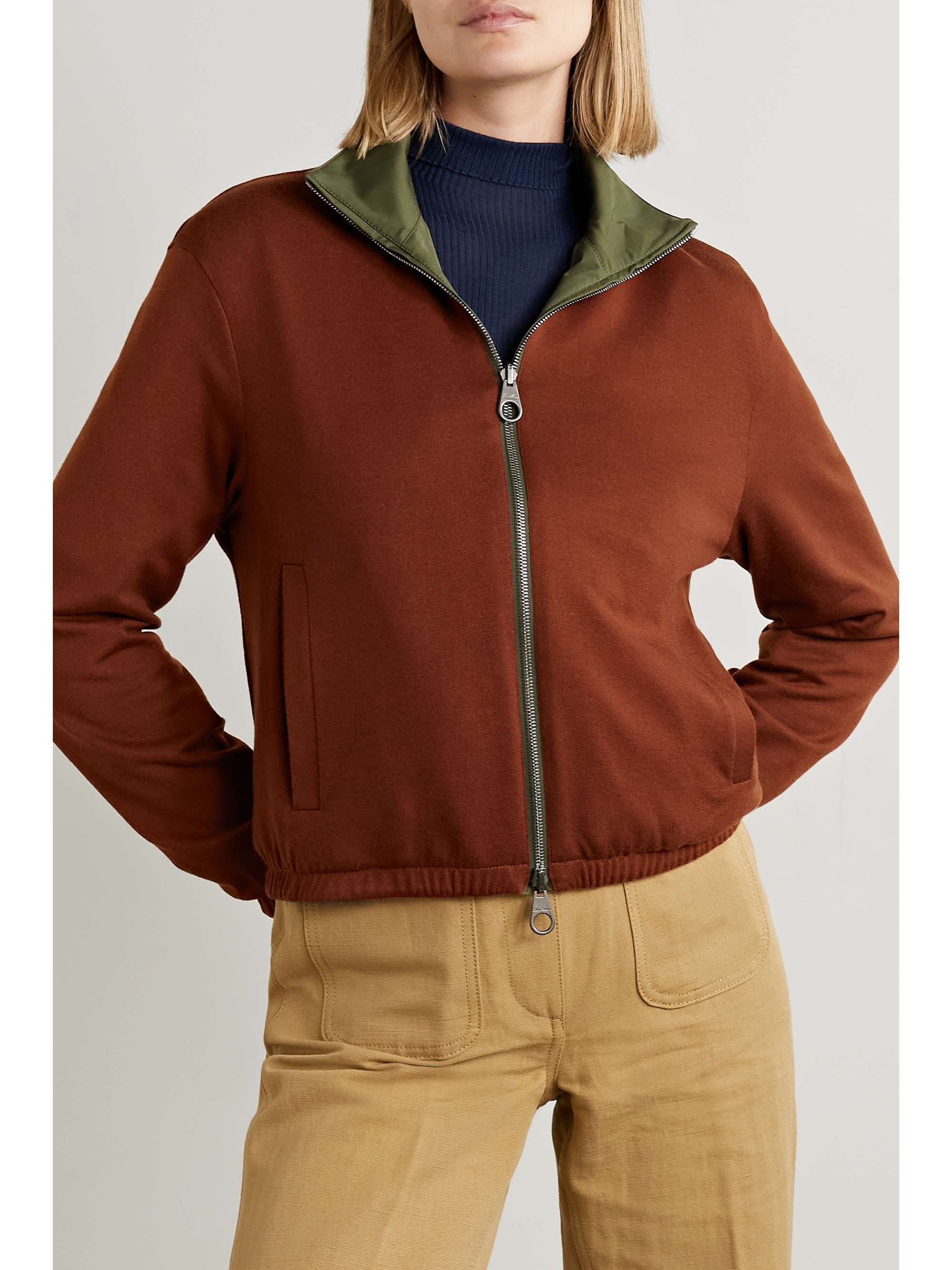LORO PIANA Reversible shell and cashmere bomber jacket