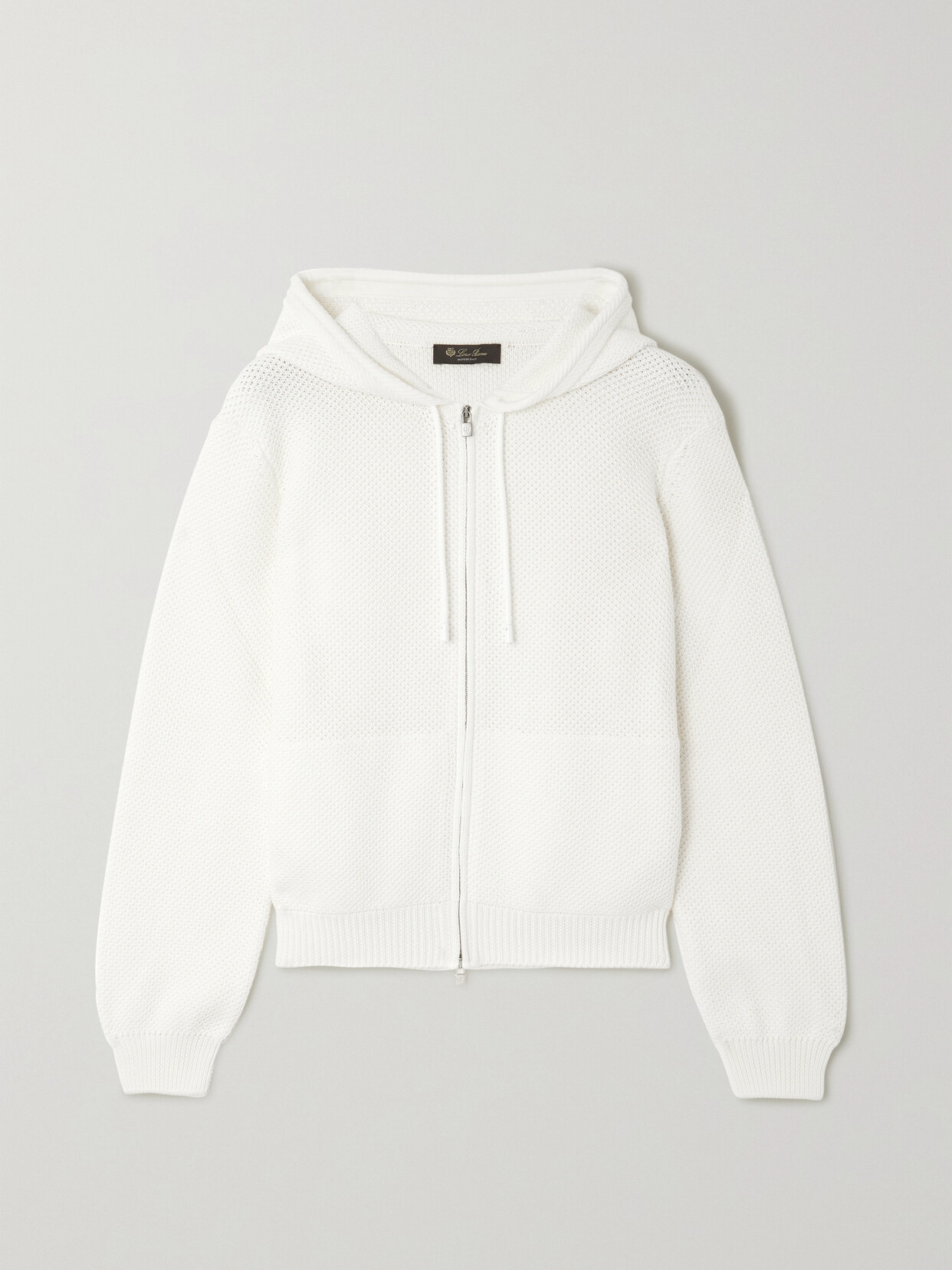 Loro Piana - Open-knit Cotton Hoodie - White