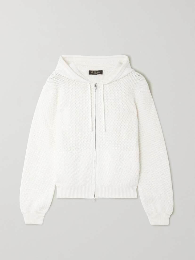 Loro Piana Open-knit Cotton Hoodie