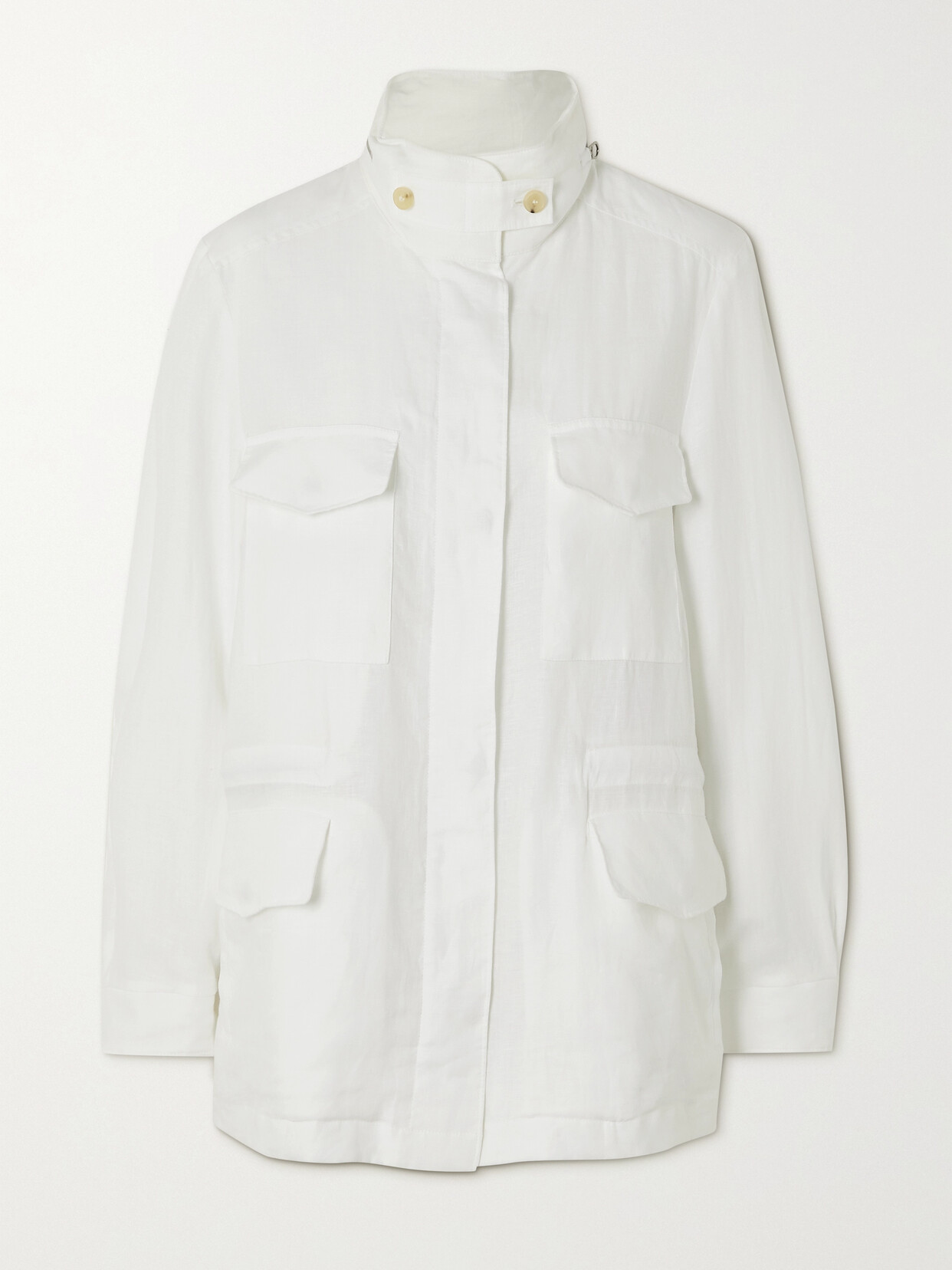 Loro Piana - Hooded Linen Jacket - White