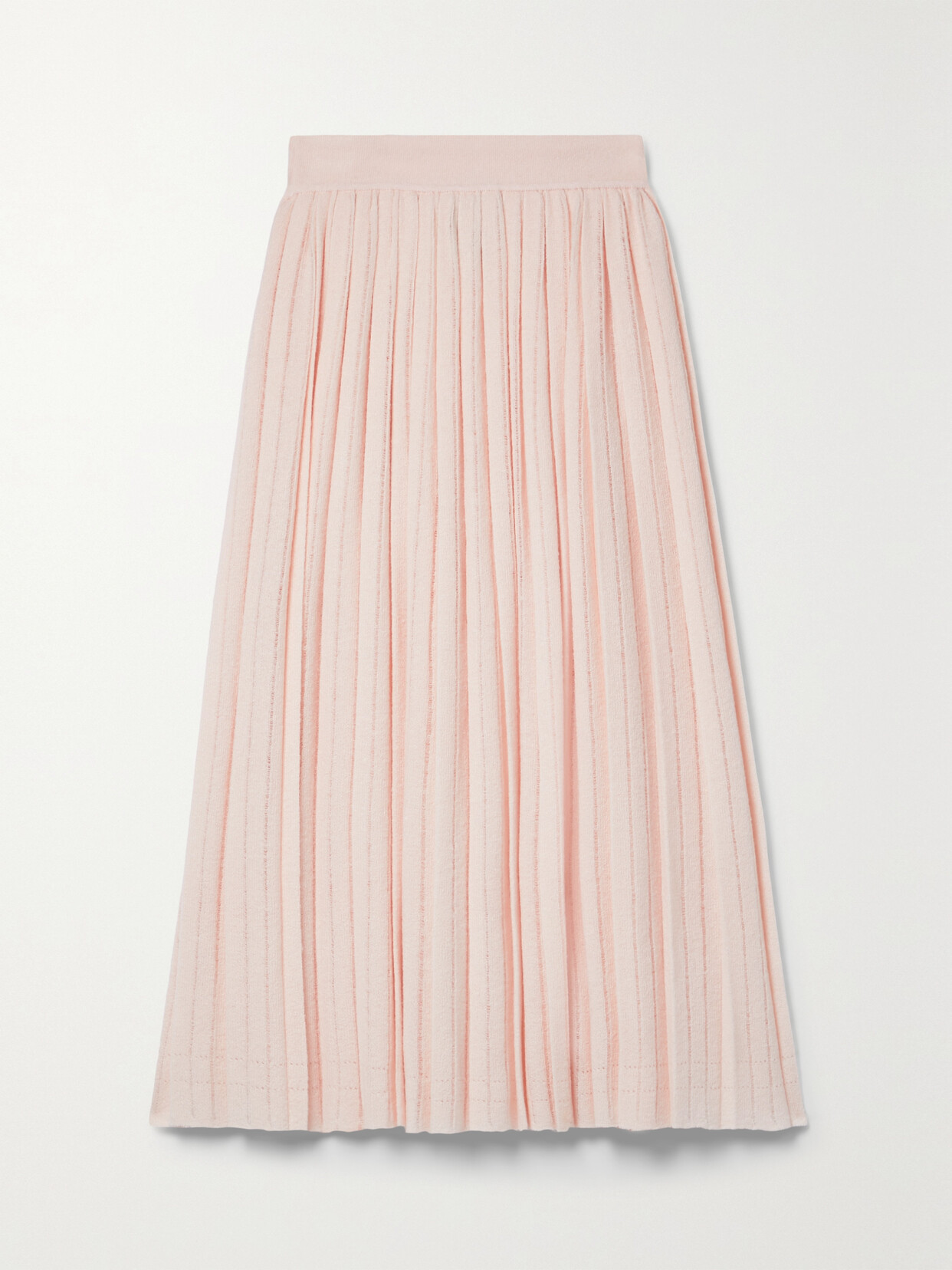 Loro Piana - Pleated Cashmere And Silk-blend Midi Skirt - Pink