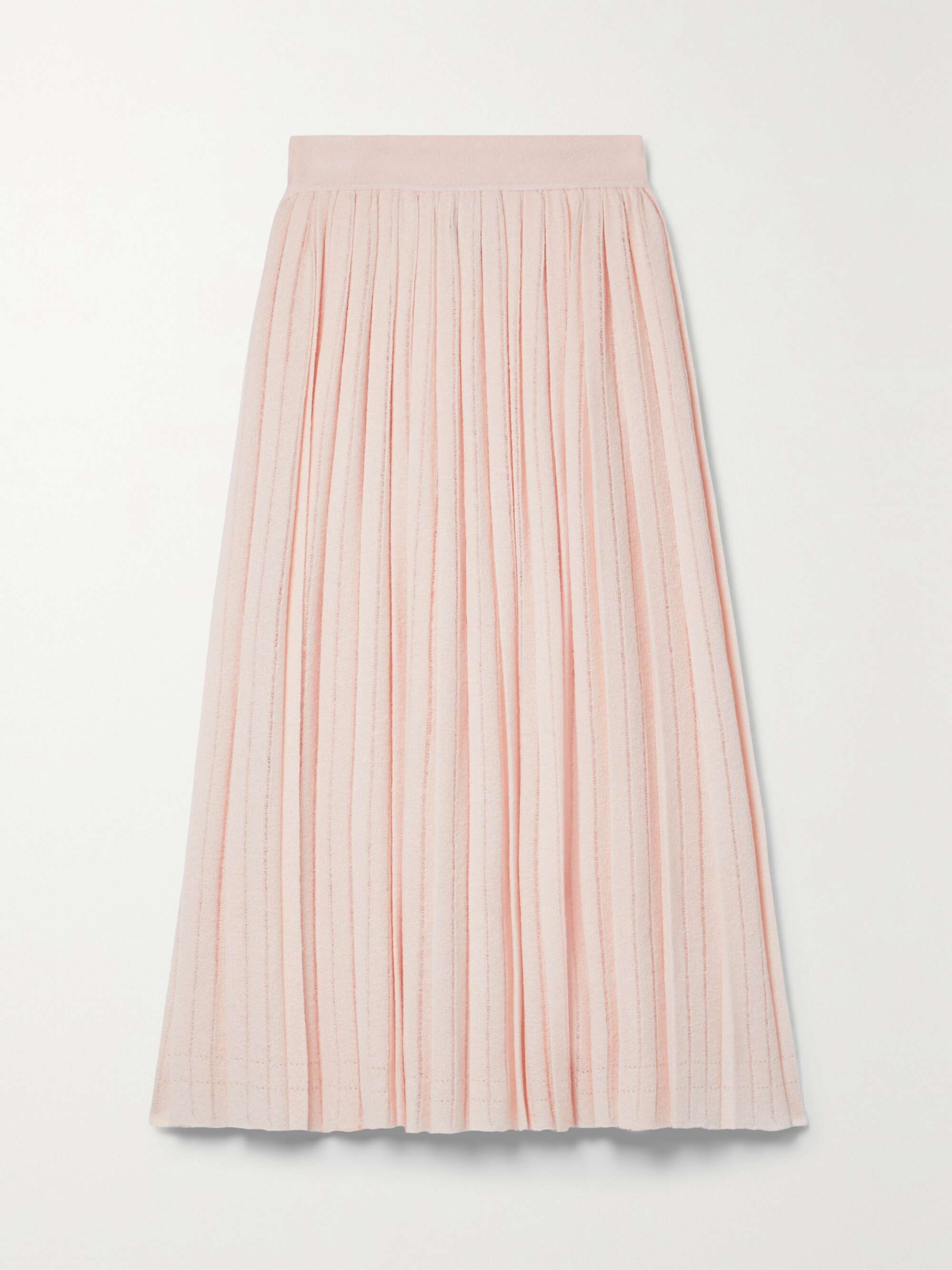 LORO PIANA Pleated cashmere and silk-blend midi skirt | NET-A-PORTER