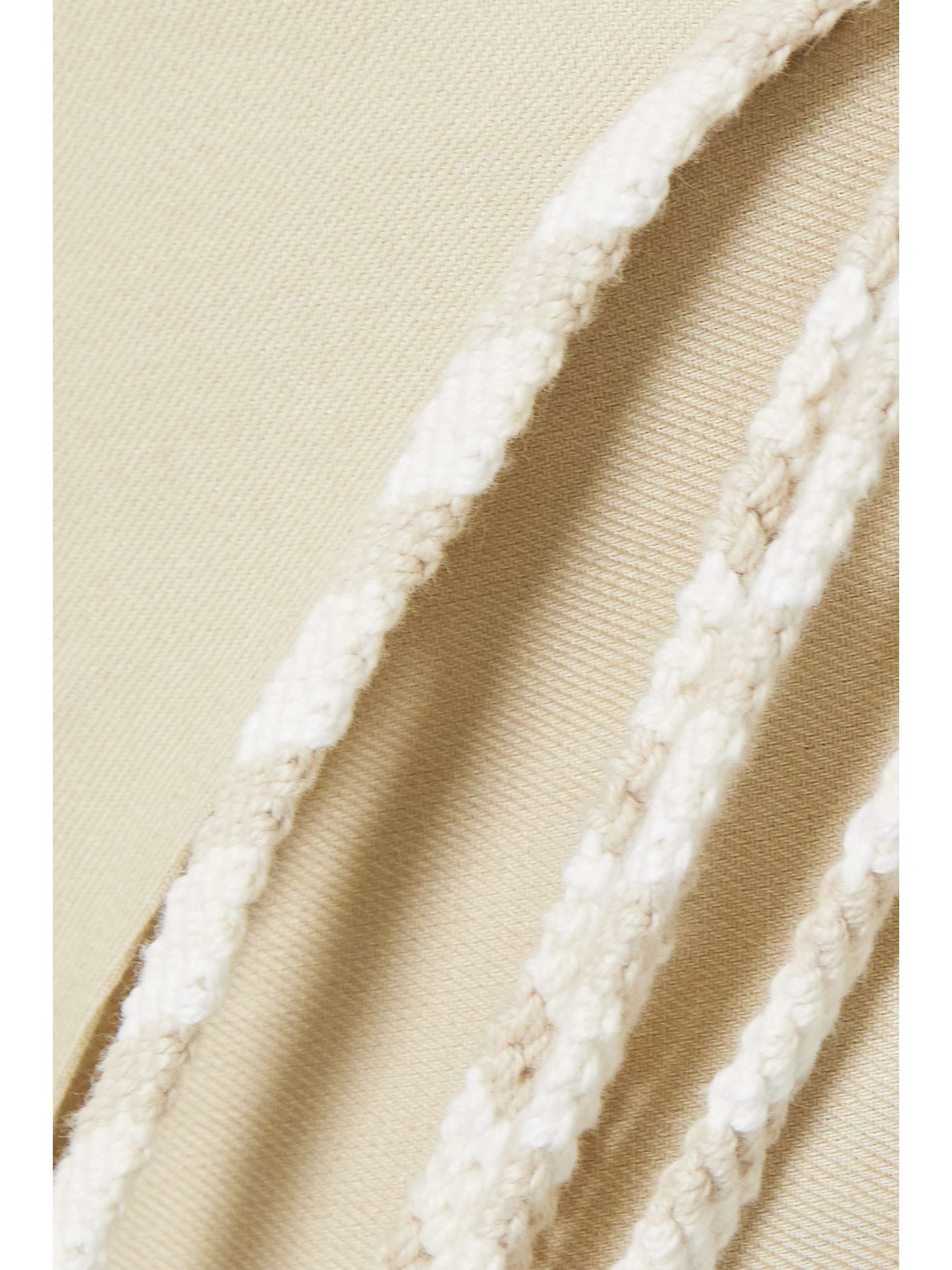 LORO PIANA Antigua tie-detailed linen midi wrap skirt