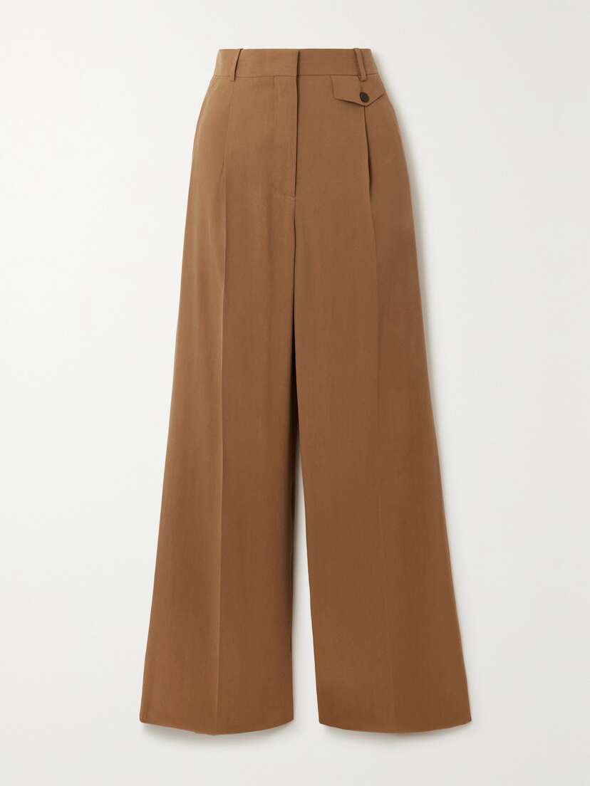 Loro Piana Pleated Twill Wide-leg Pants