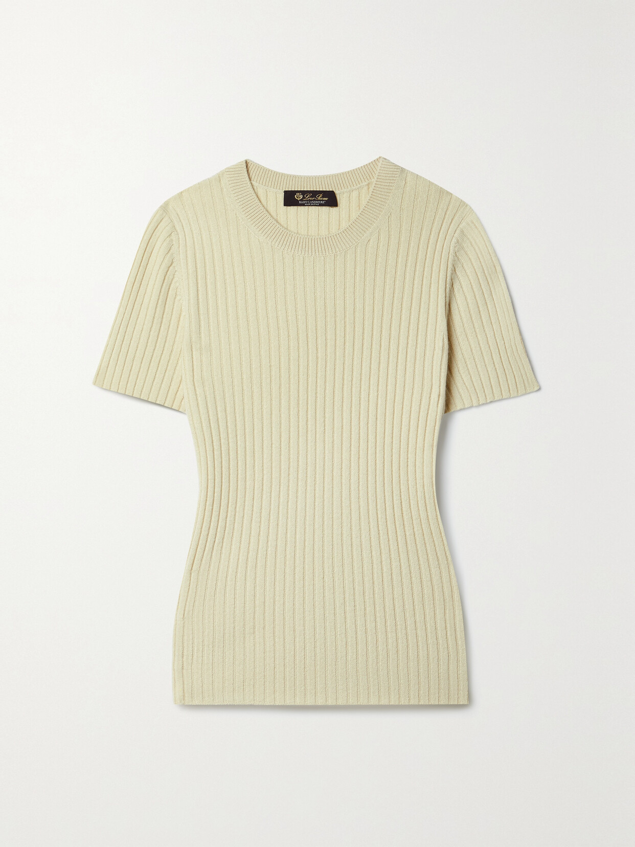 Loro Piana Ribbed Cashmere Sweater In Cream