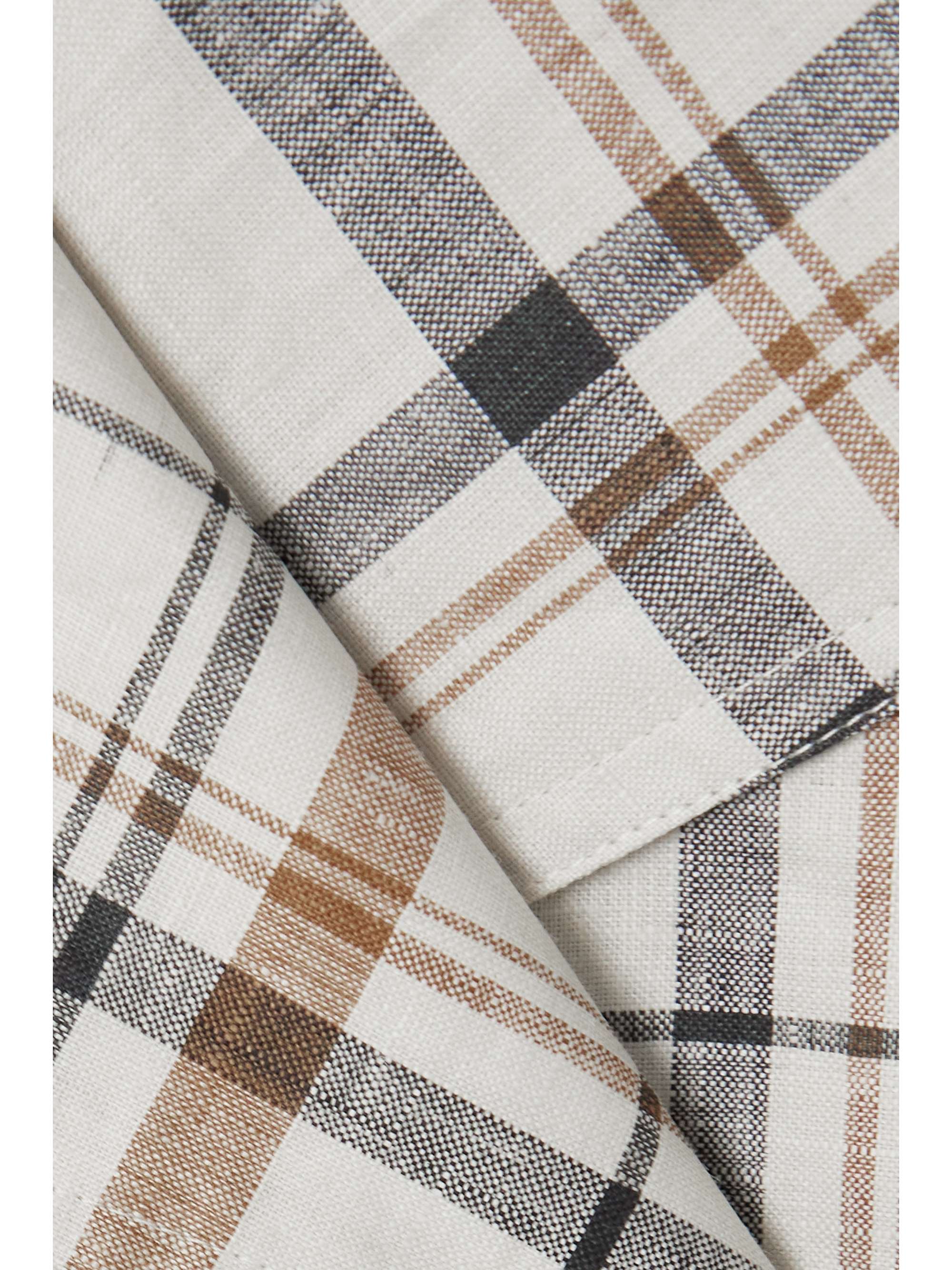 LORO PIANA Bille checked belted linen trench coat