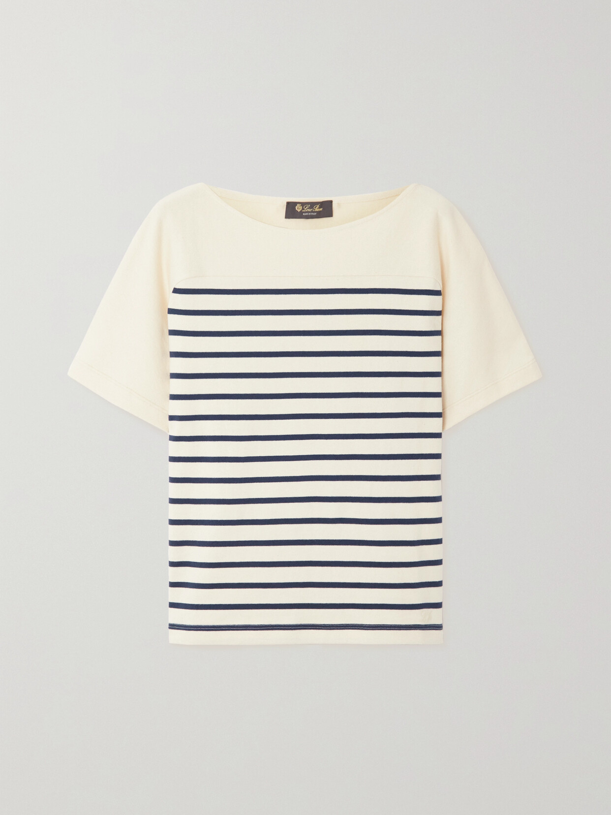 Loro Piana Striped Cotton T-shirt - White