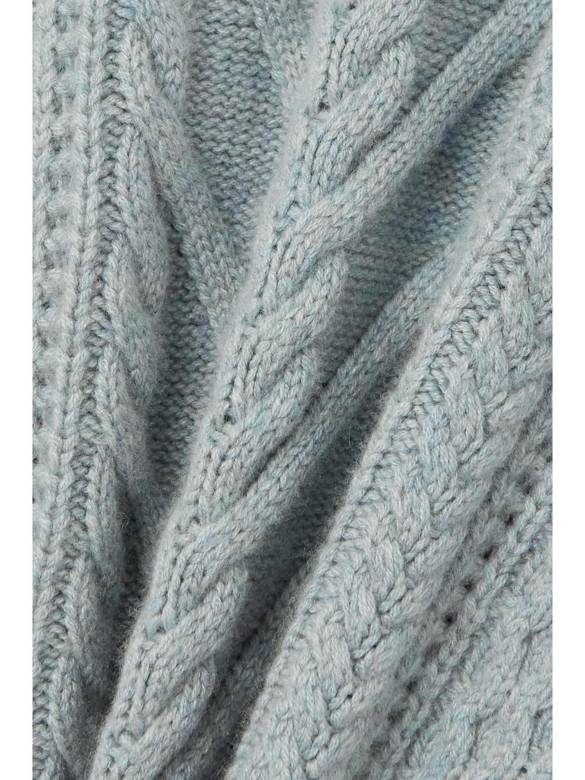 LORO PIANA Cable-knit cashmere turtleneck sweater