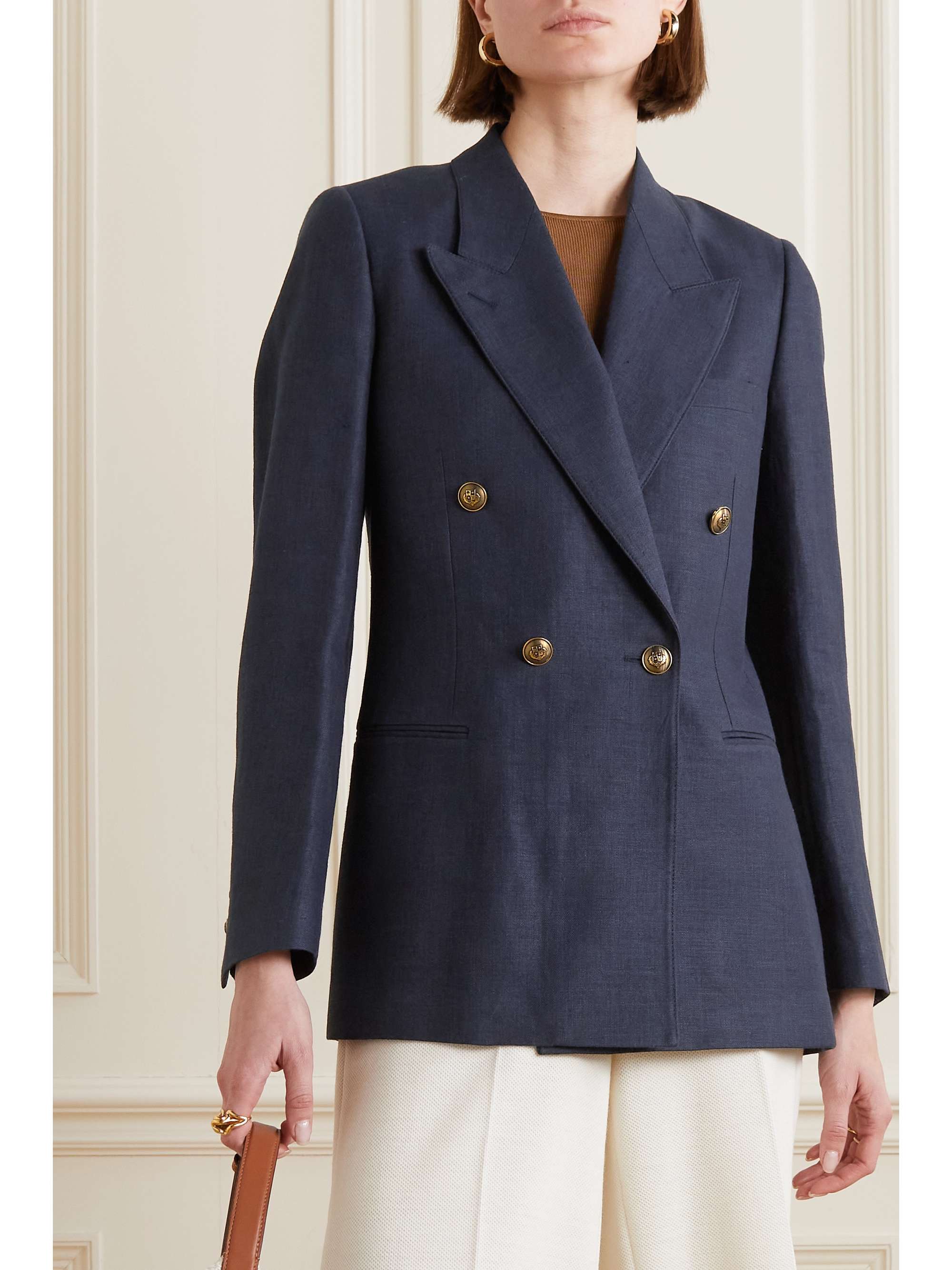 LORO PIANA Aurora linen and wool-blend twill blazer