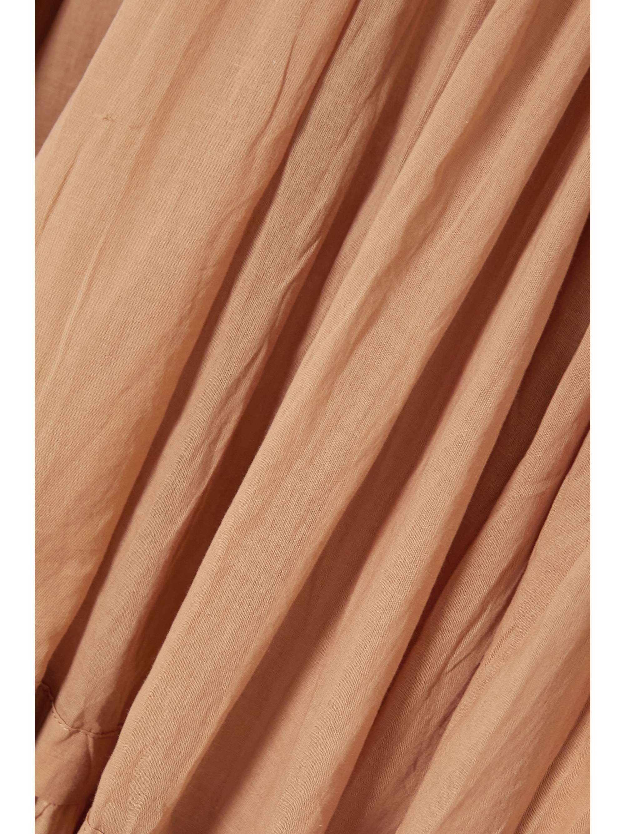 YVONNE S Wind tiered crochet-paneled cotton-voile midi dress