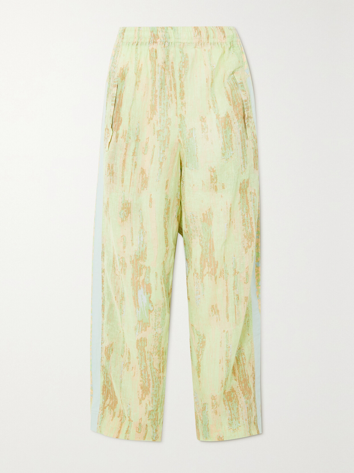 Yvonne S - + Net Sustain Striped Printed Linen Pants - Green