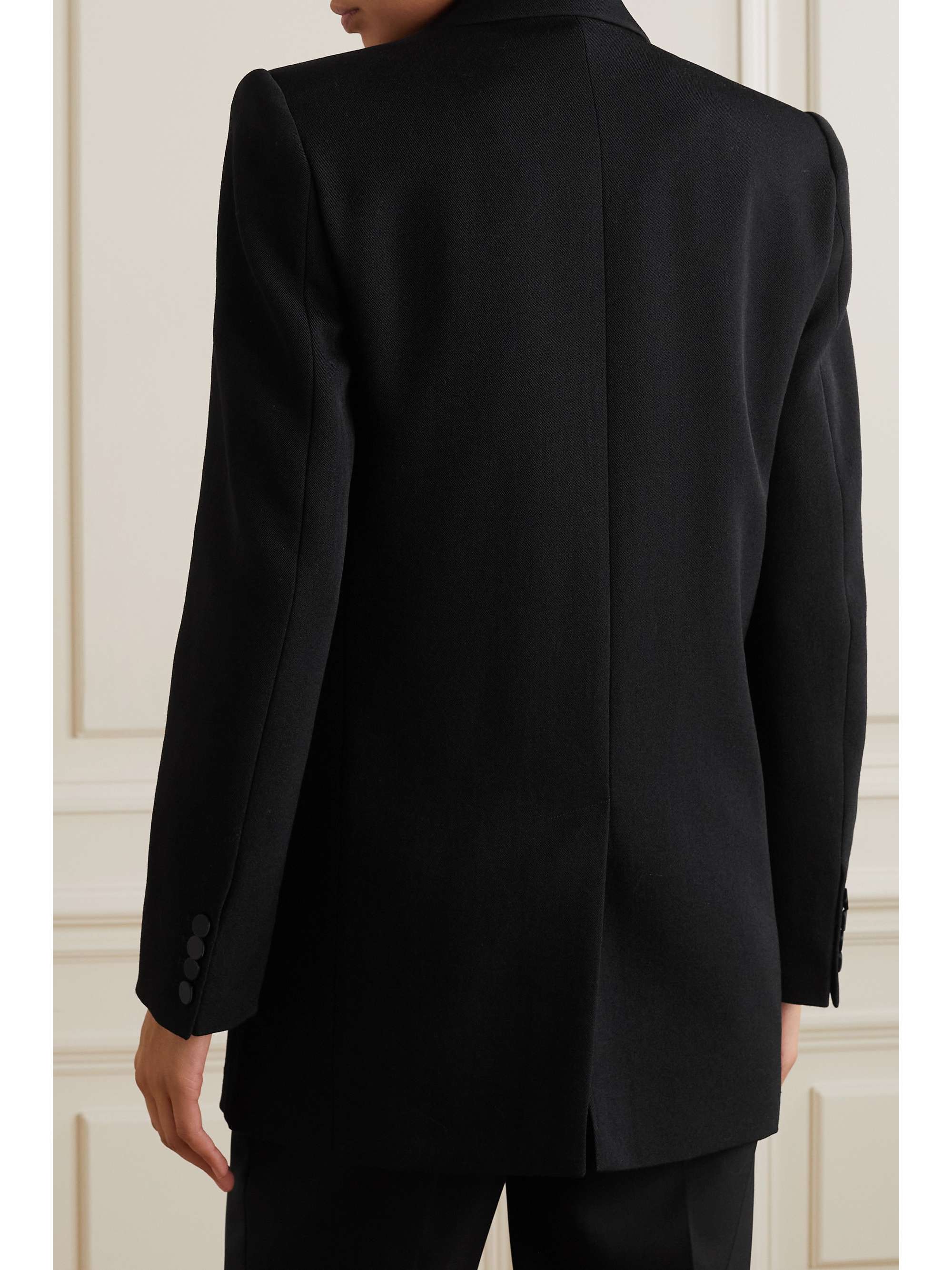 ISABEL MARANT Blazer à double boutonnage en laine à finitions en satin Nevim
