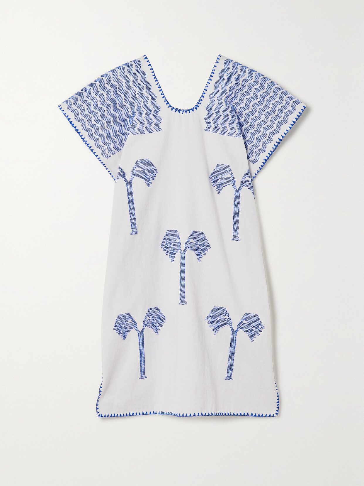 Pippa Holt - Embroidered Cotton Huipil - Blue