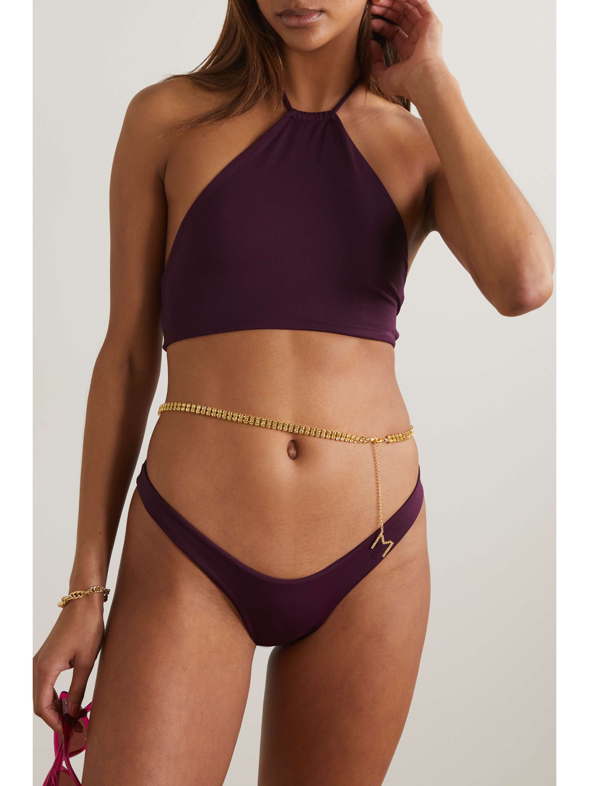 THE ATTICO Tie-detailed bikini