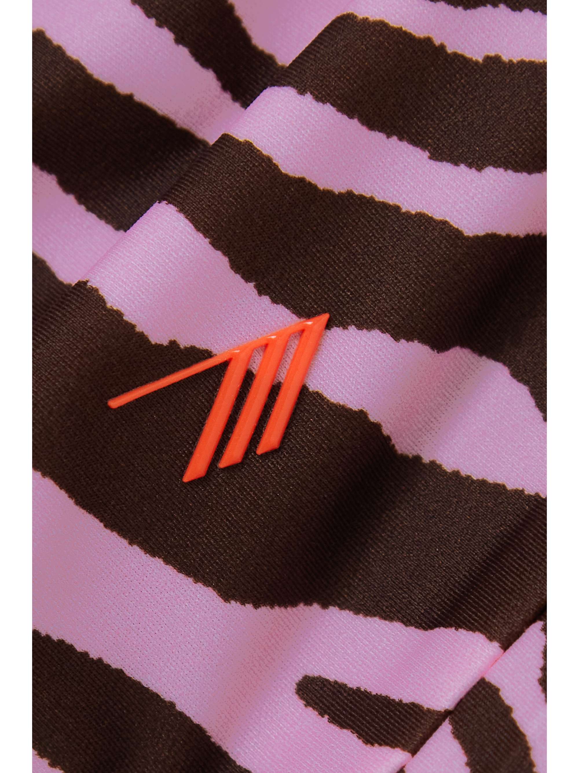 THE ATTICO Zebra-print stretch mini skirt