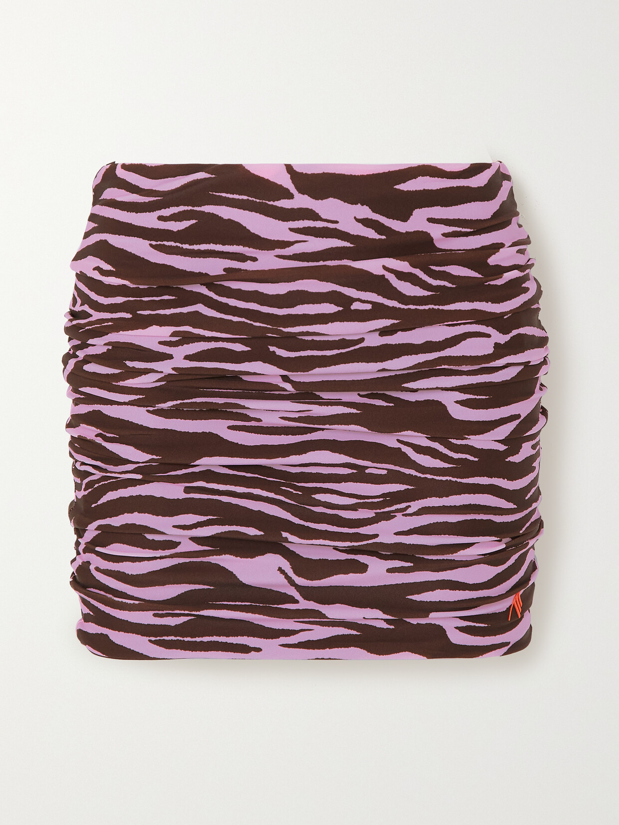 The Attico Zebra-print Stretch Mini Skirt - Pink