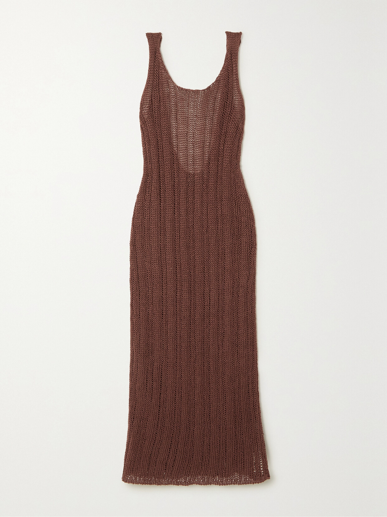 Cortana + Net Sustain Mine Open-knit Cotton Midi Dress