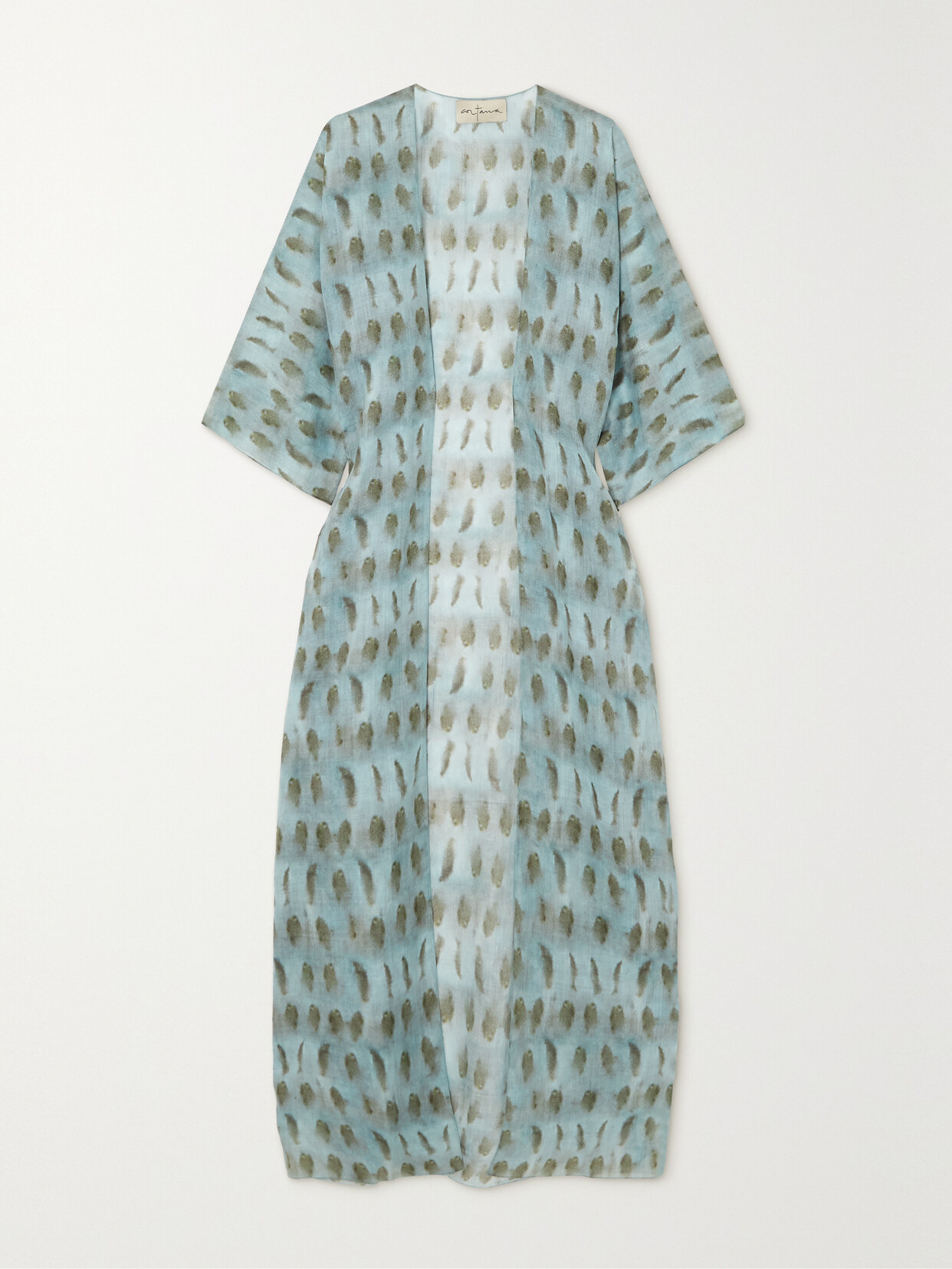 Cortana - + Net Sustain Nina Printed Ramie-voile Coverup - Blue