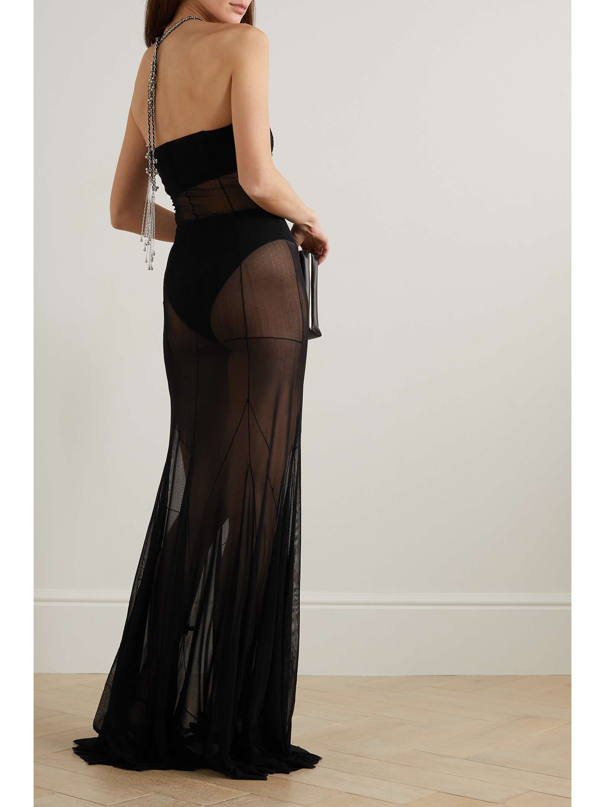 CORTANA + NET SUSTAIN Tallulah strapless silk-blend maxi dress