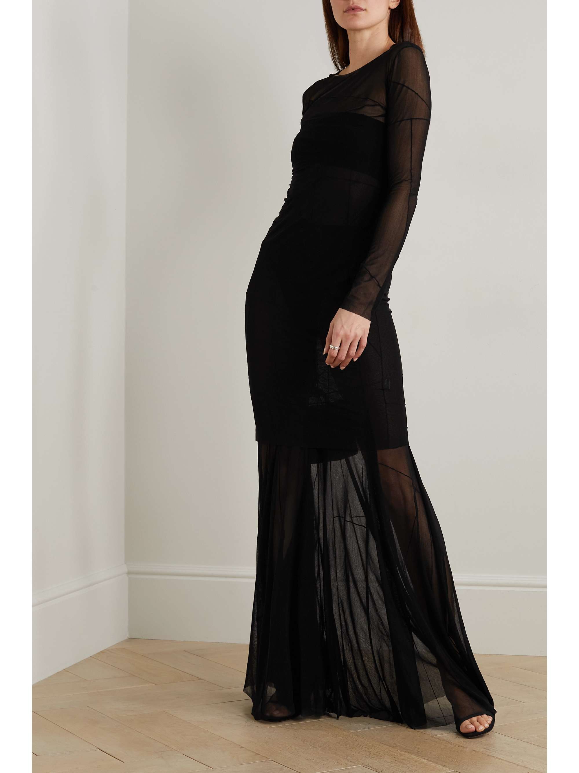 CORTANA + NET SUSTAIN Tallulah strapless silk-blend maxi dress