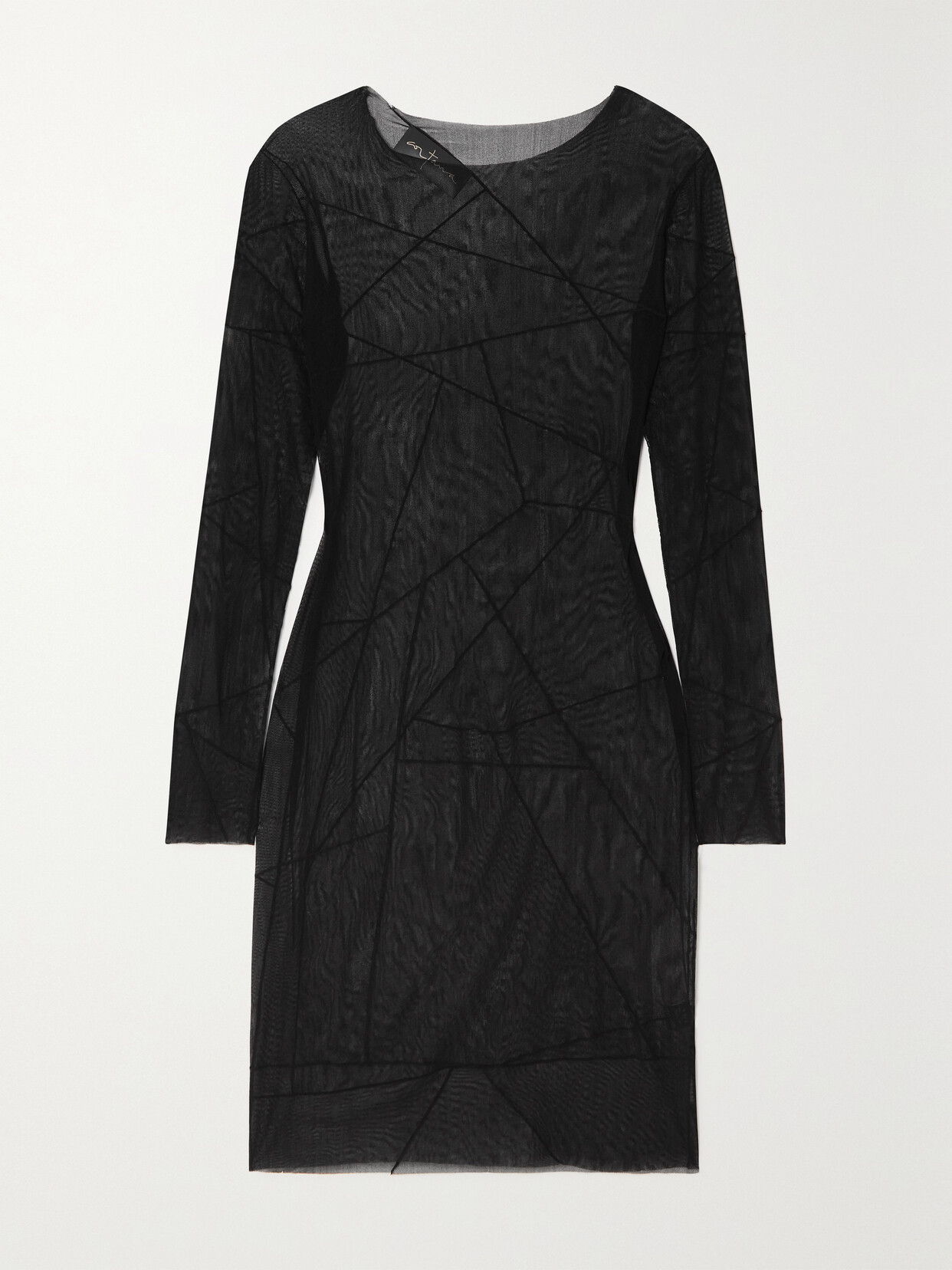 Cortana + Net Sustain Tallulah Stretch Silk-blend Tulle Top - Black