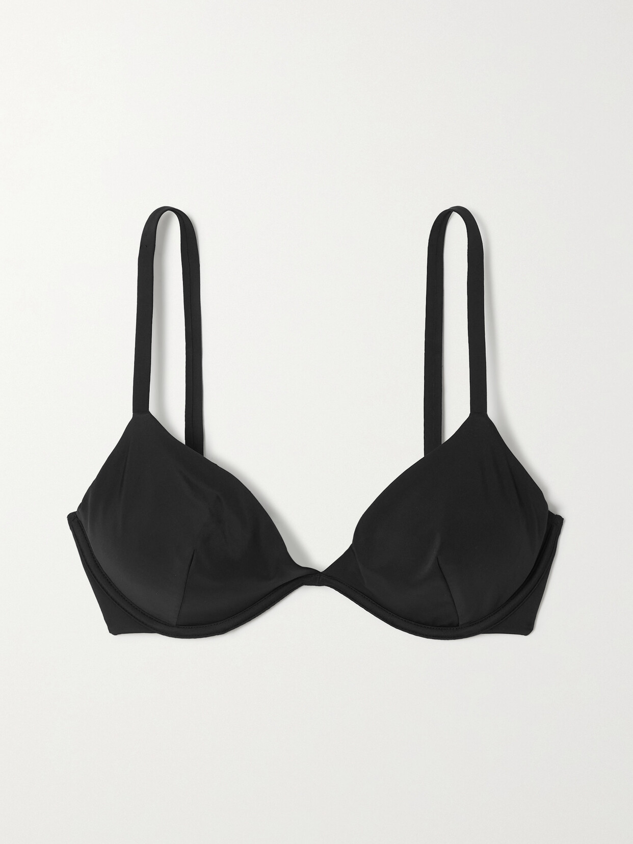 Form And Fold The Triangle D-g Underwired Bikini Top In Black