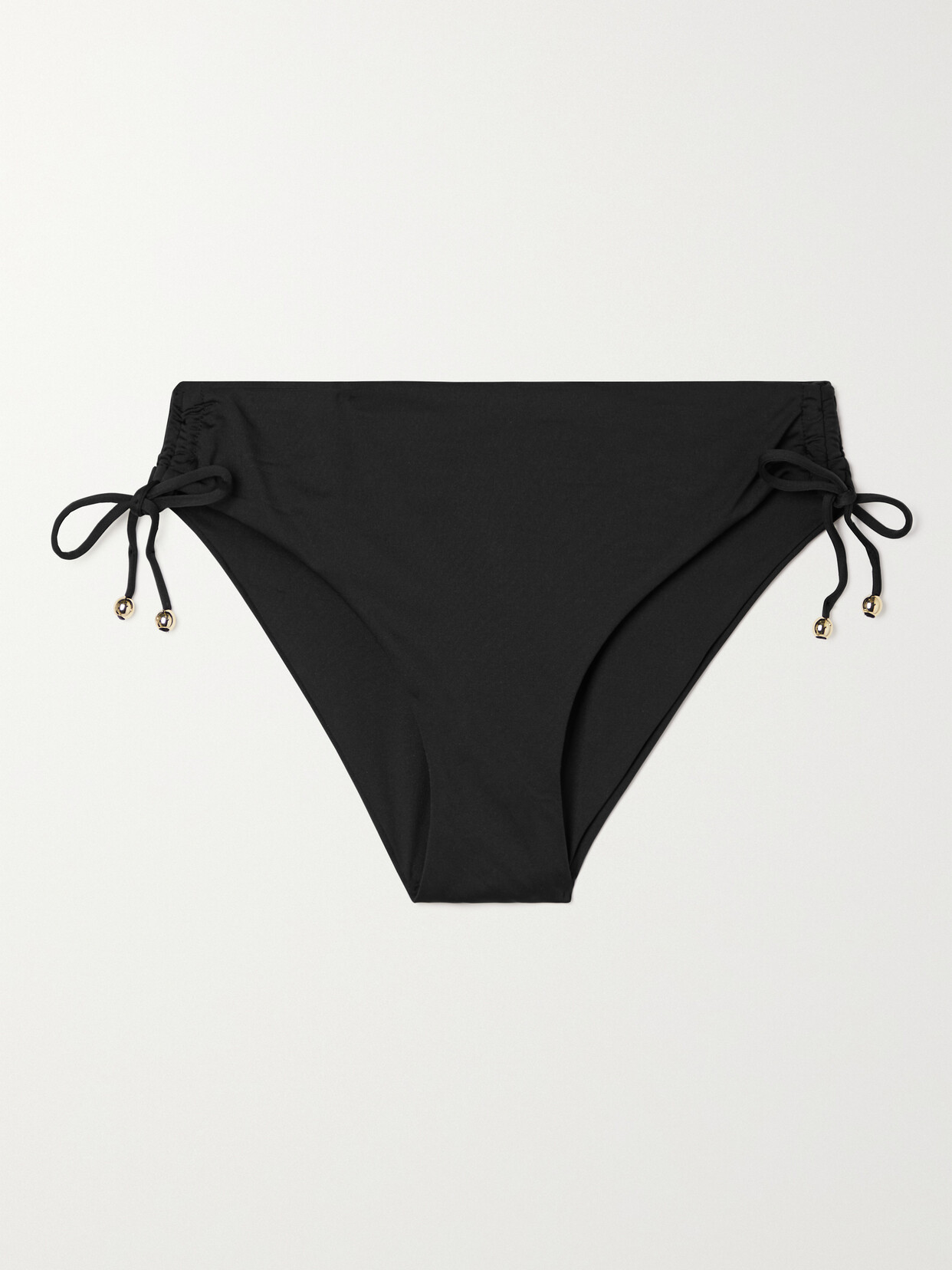 Shop Max Mara Sandra Ruched Bikini Briefs In Black