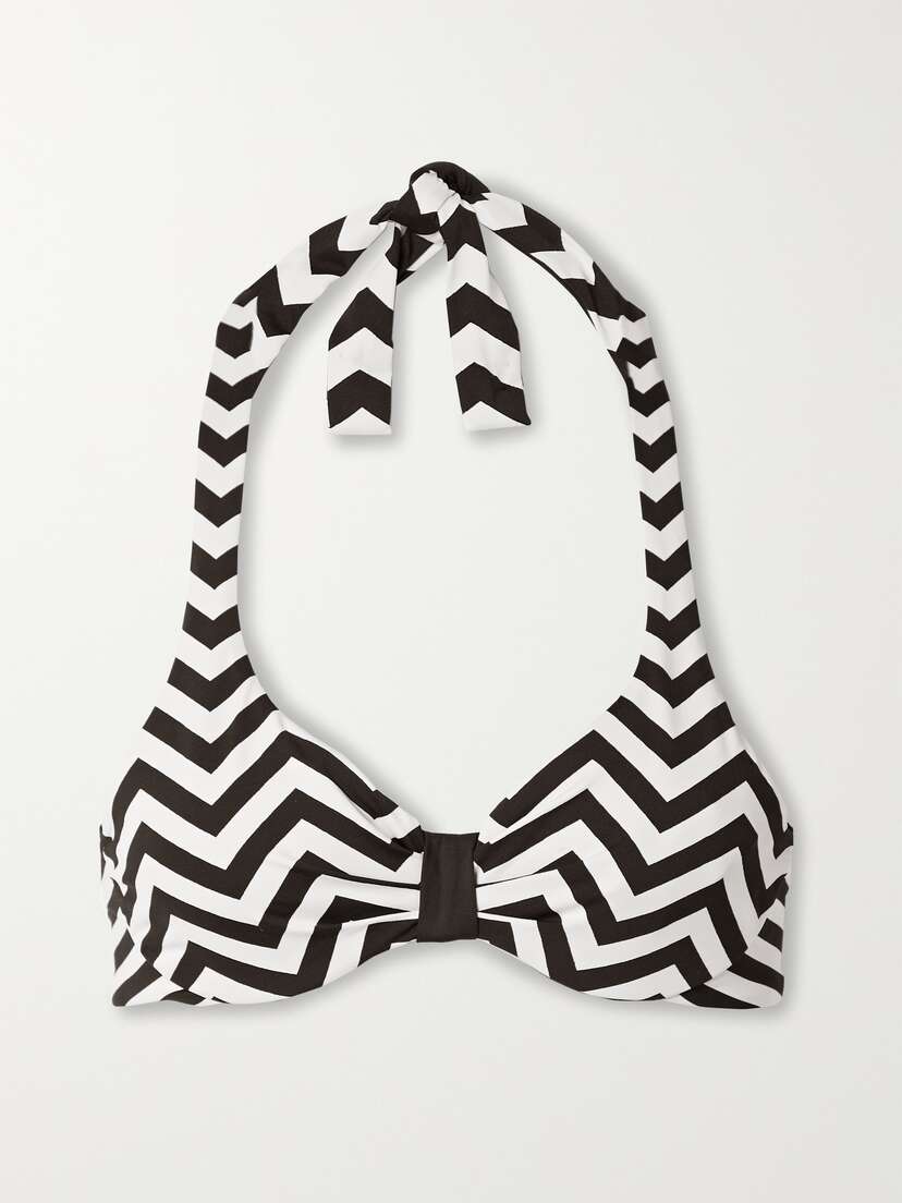 Max Mara Allegra Striped Stretch Bikini Top