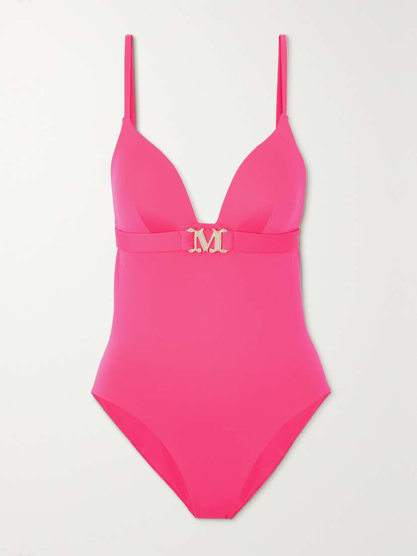 Max Mara Cecilia Cutout Embellished Halterneck Swimsuit