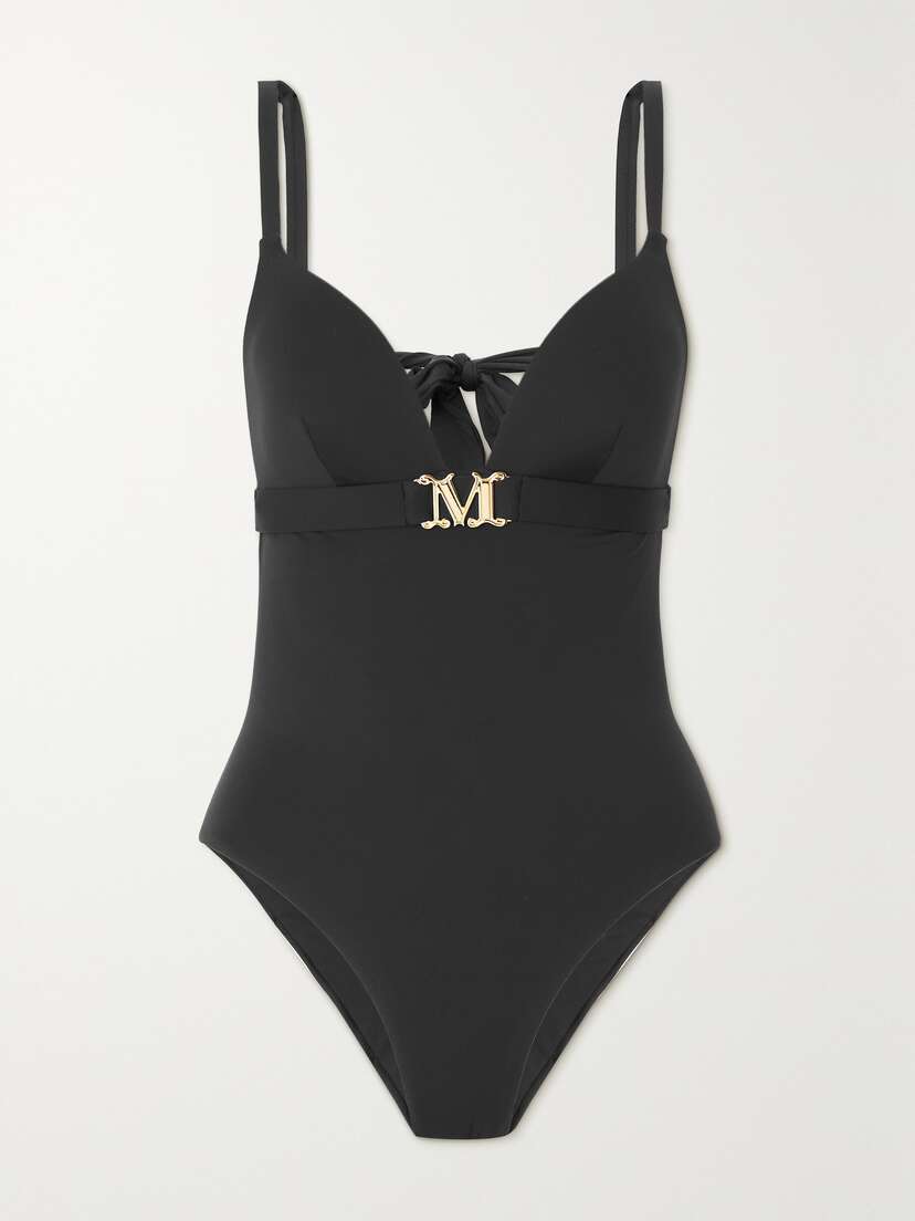 Max Mara Celine Cutout Embellished Swimsuit - x large