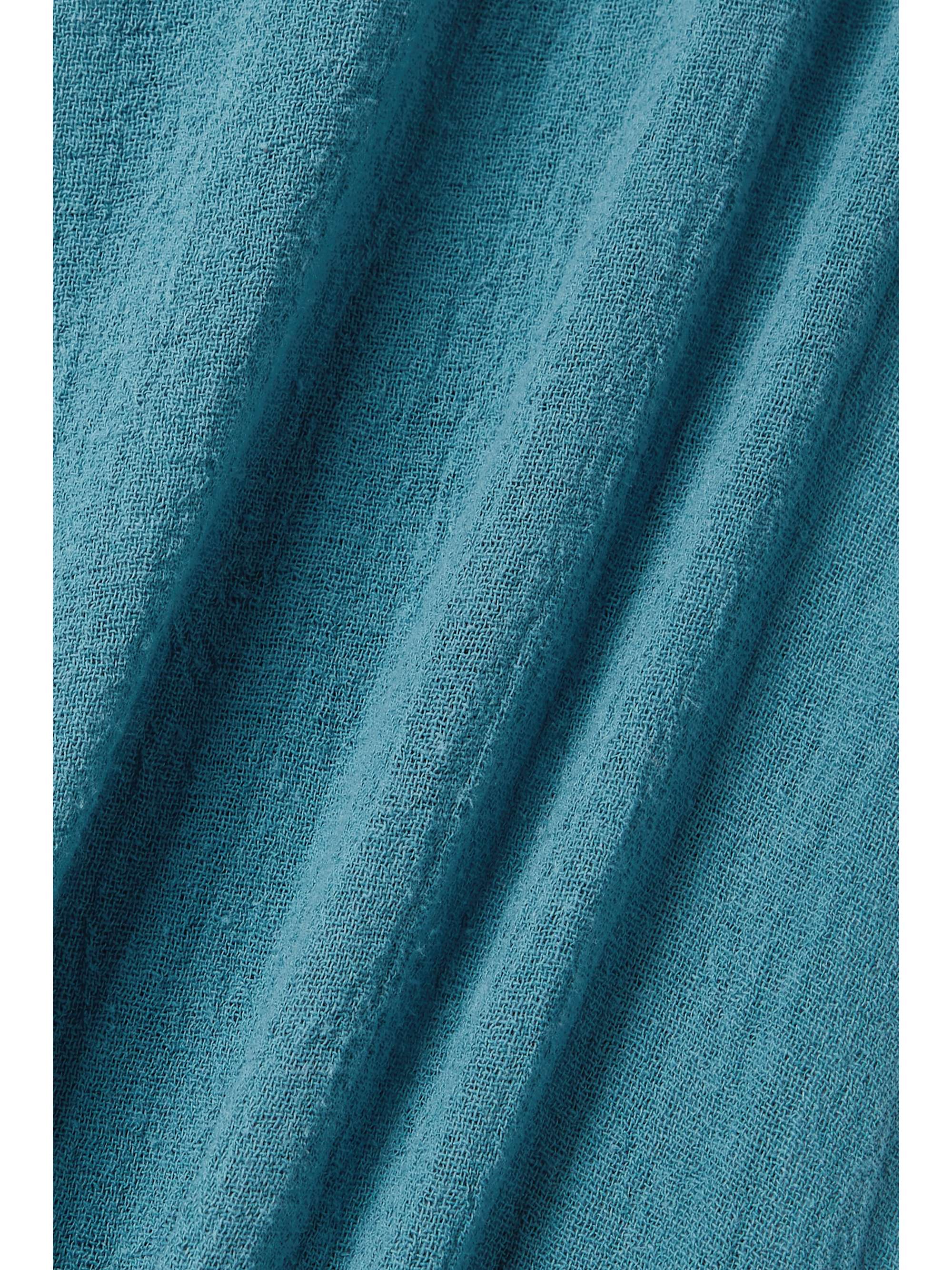 CARAVANA Edahi leather-trimmed cotton-gauze maxi dress