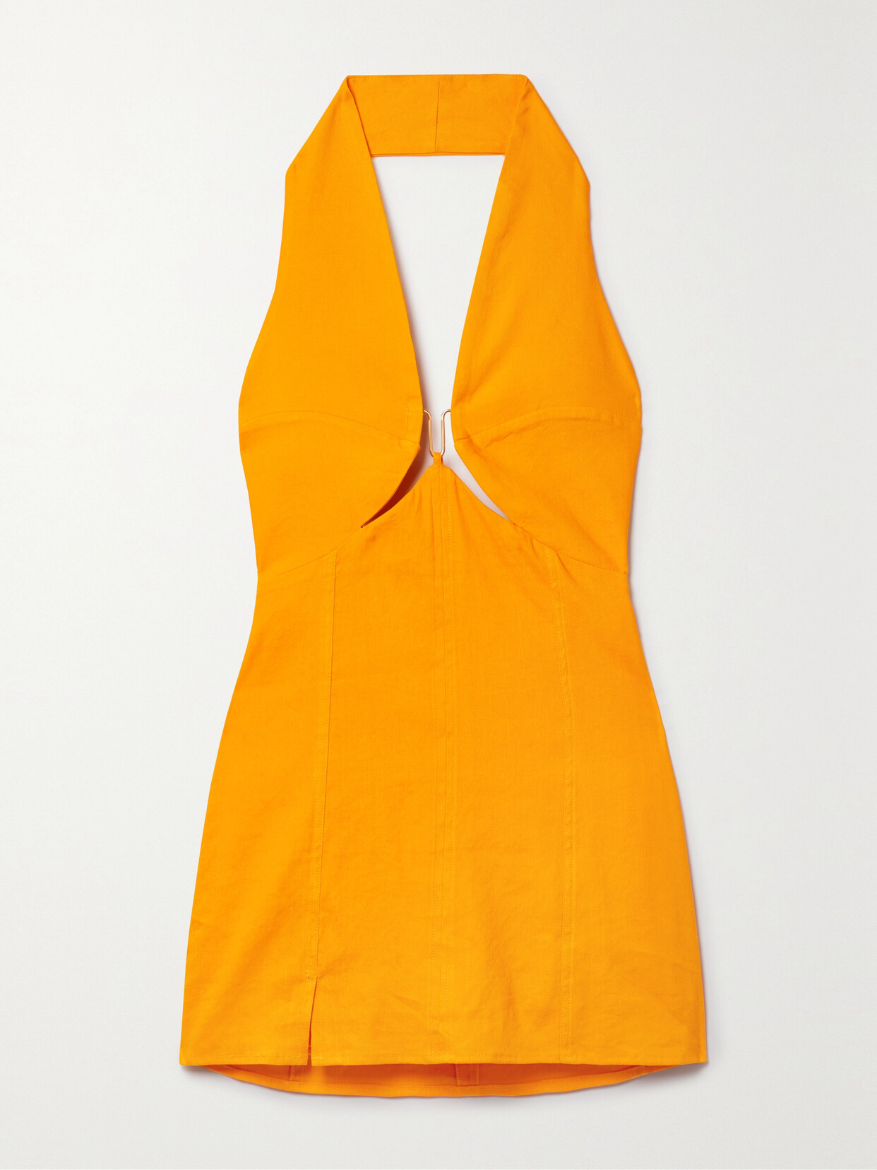 Cult Gaia - Rumi Cutout Linen-blend Mini Dress - Orange