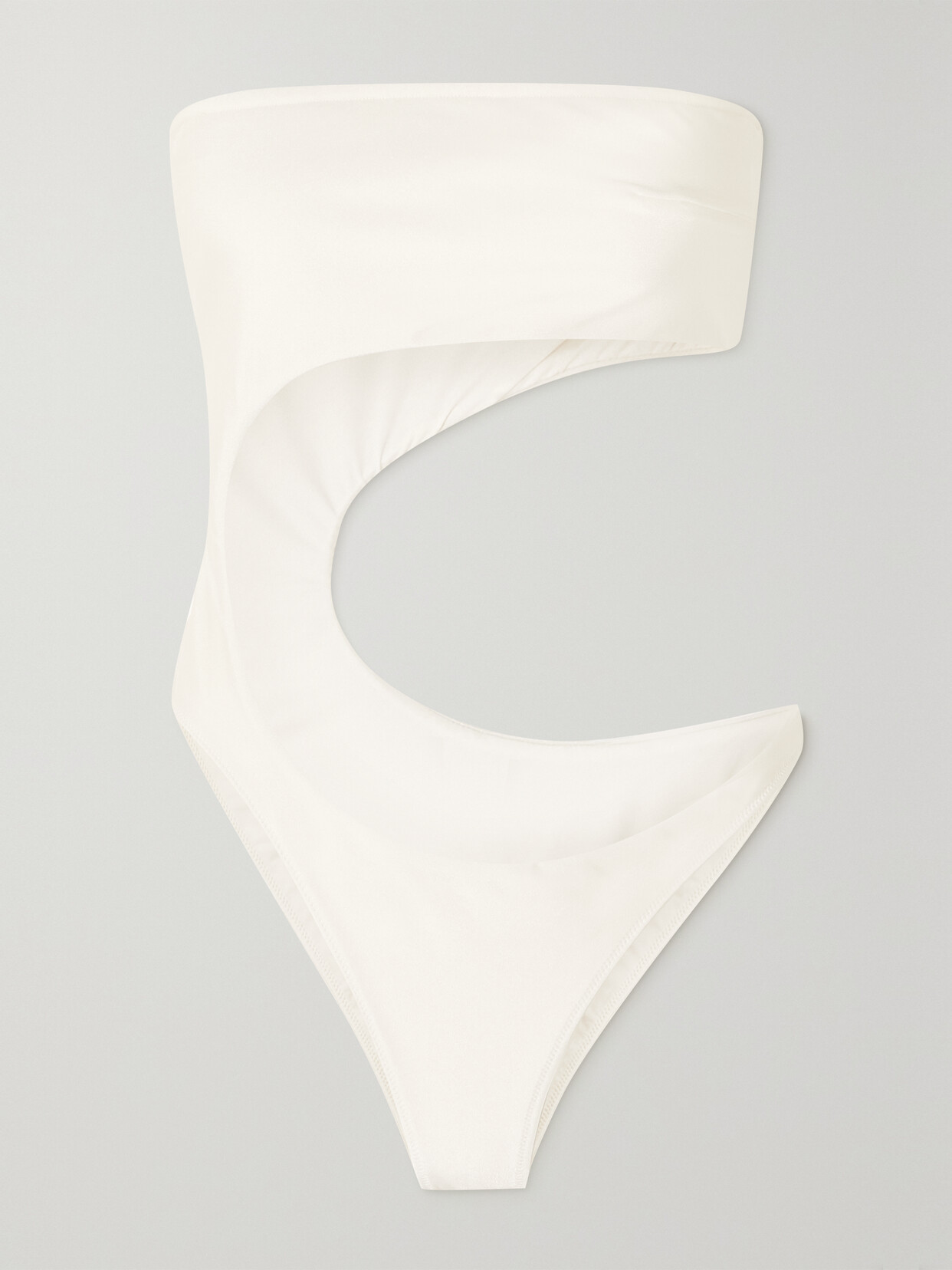 Cult Gaia - Bisa Cutout Strapless Swimsuit - White