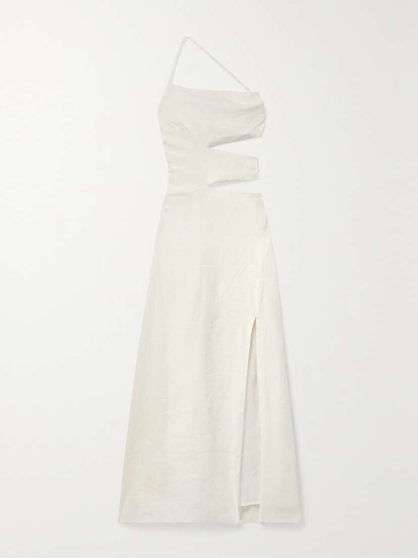 Cult Gaia Terese Embellished Cutout Linen-blend Maxi Dress