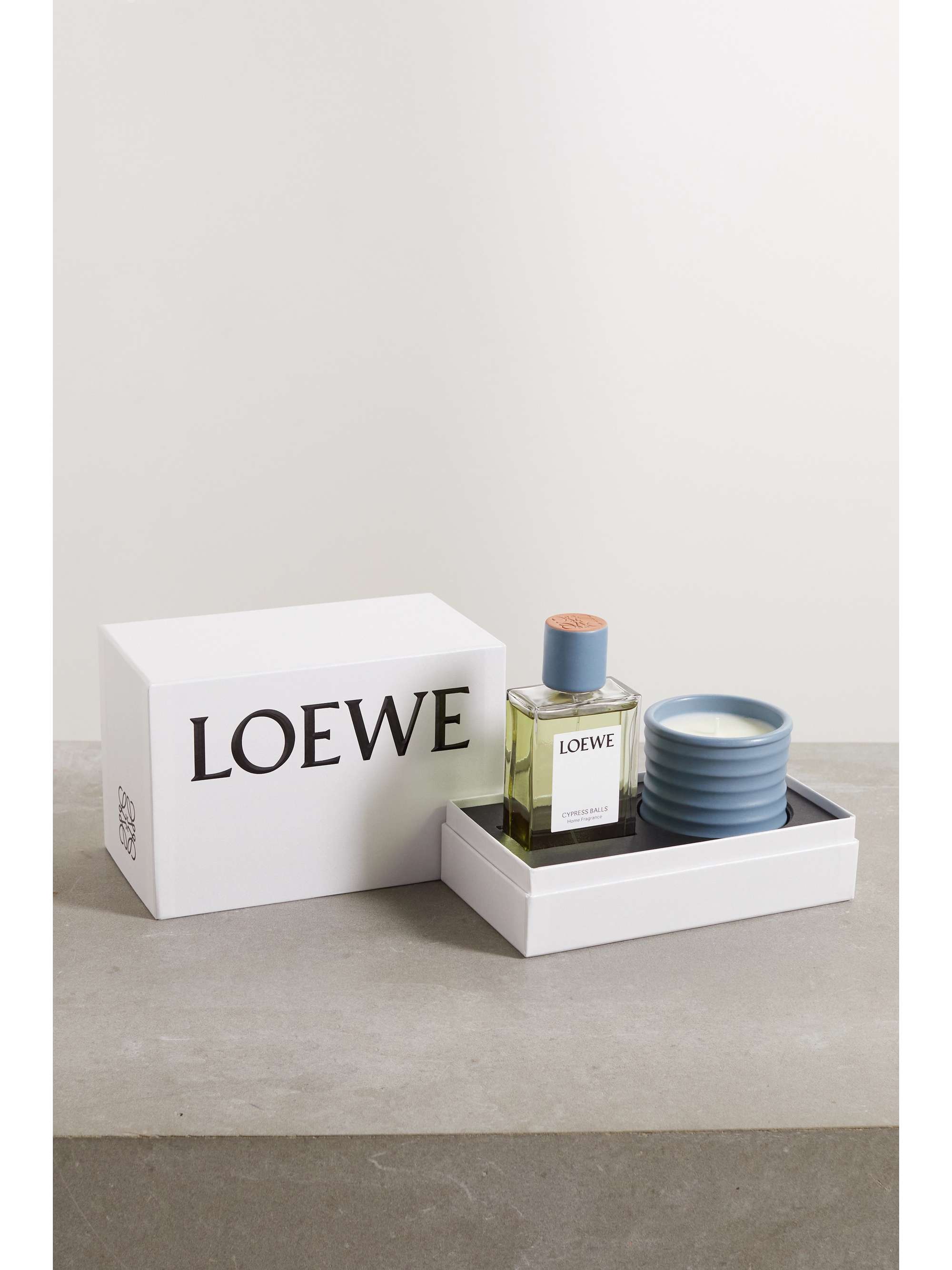 LOEWE PERFUMES Cypress Balls scented candle and home fragrance gift set