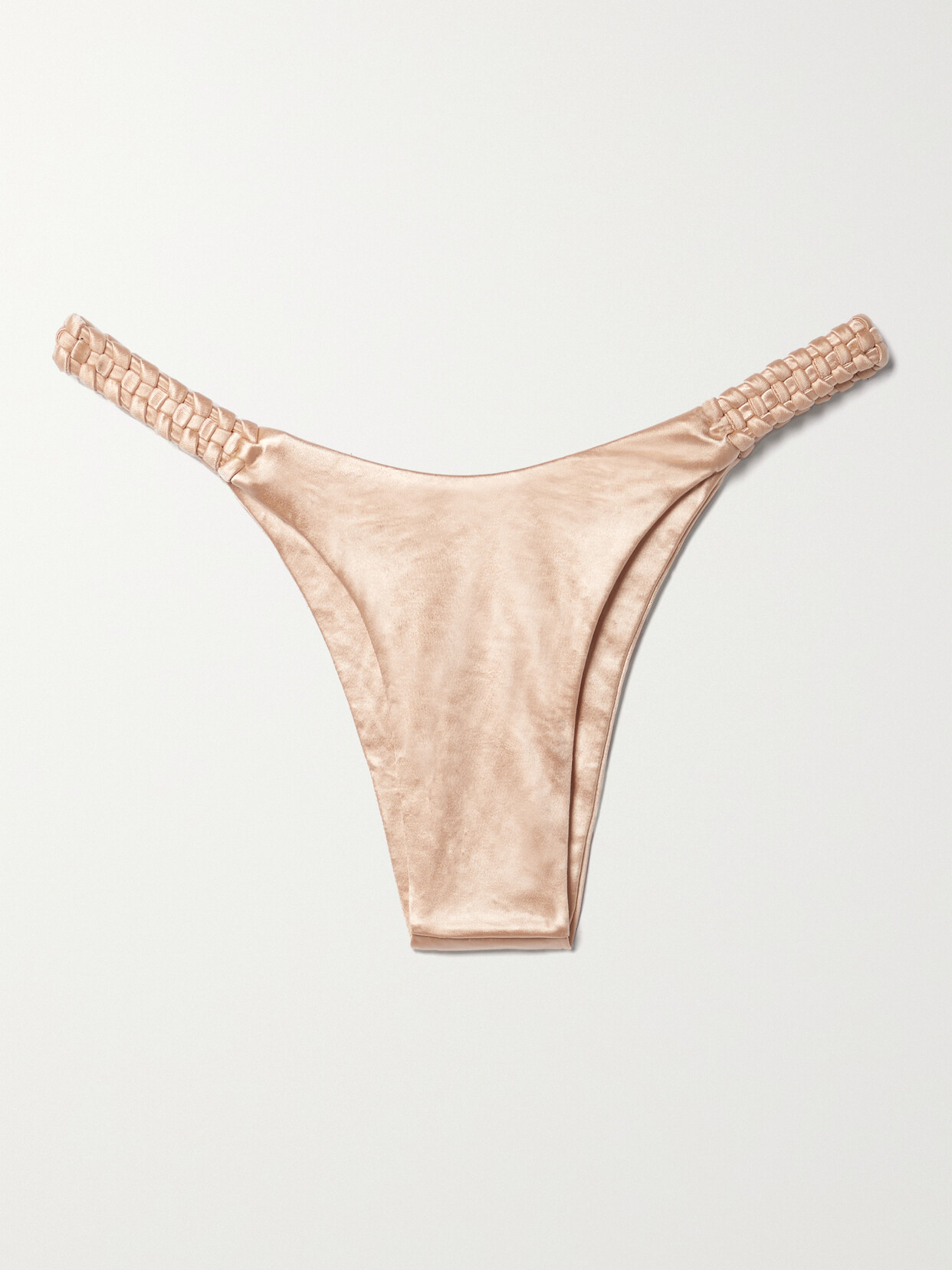 Isa Boulder - Woven Metallic Stretch-satin Bikini Briefs - Pink