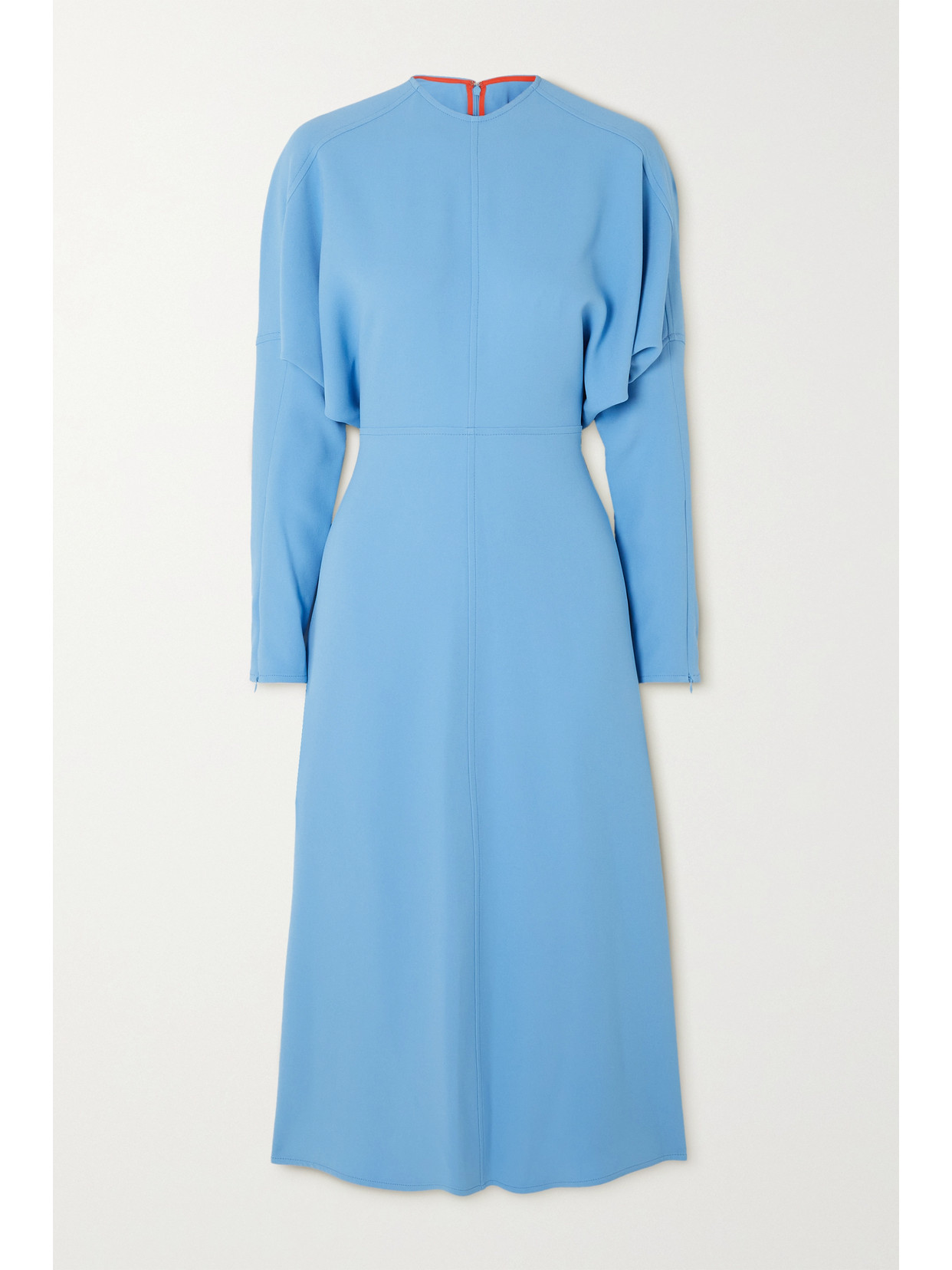 Victoria Beckham - Ruffled Cady Midi Dress - Blue