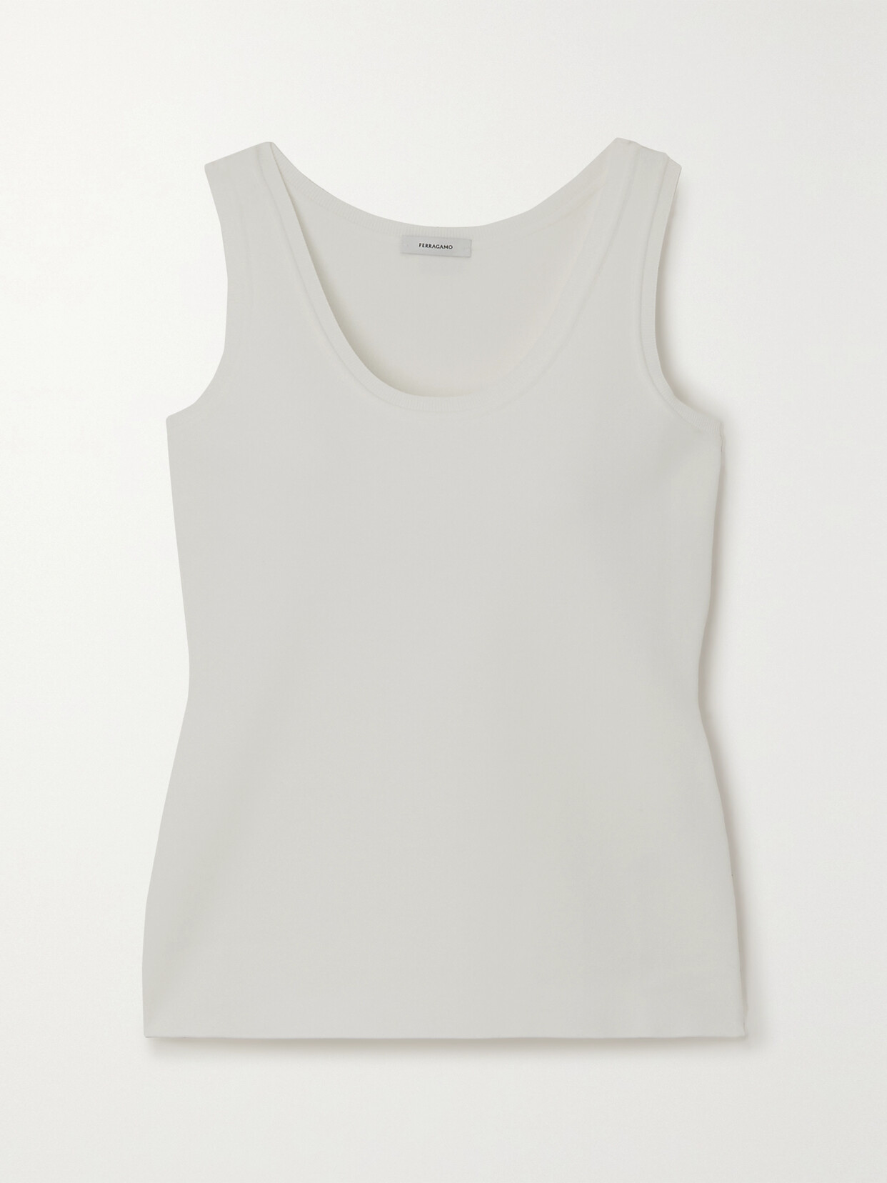 Ferragamo - Stretch-jersey Tank - White