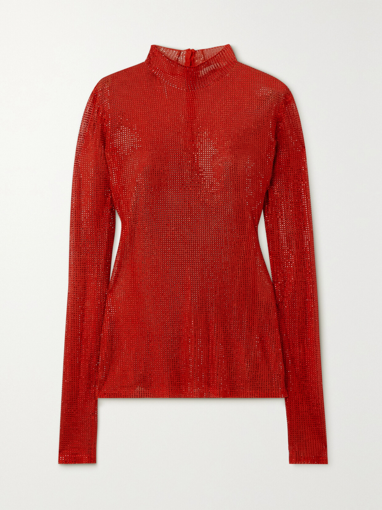 Ferragamo - Crystal-embellished Silk Top - Red