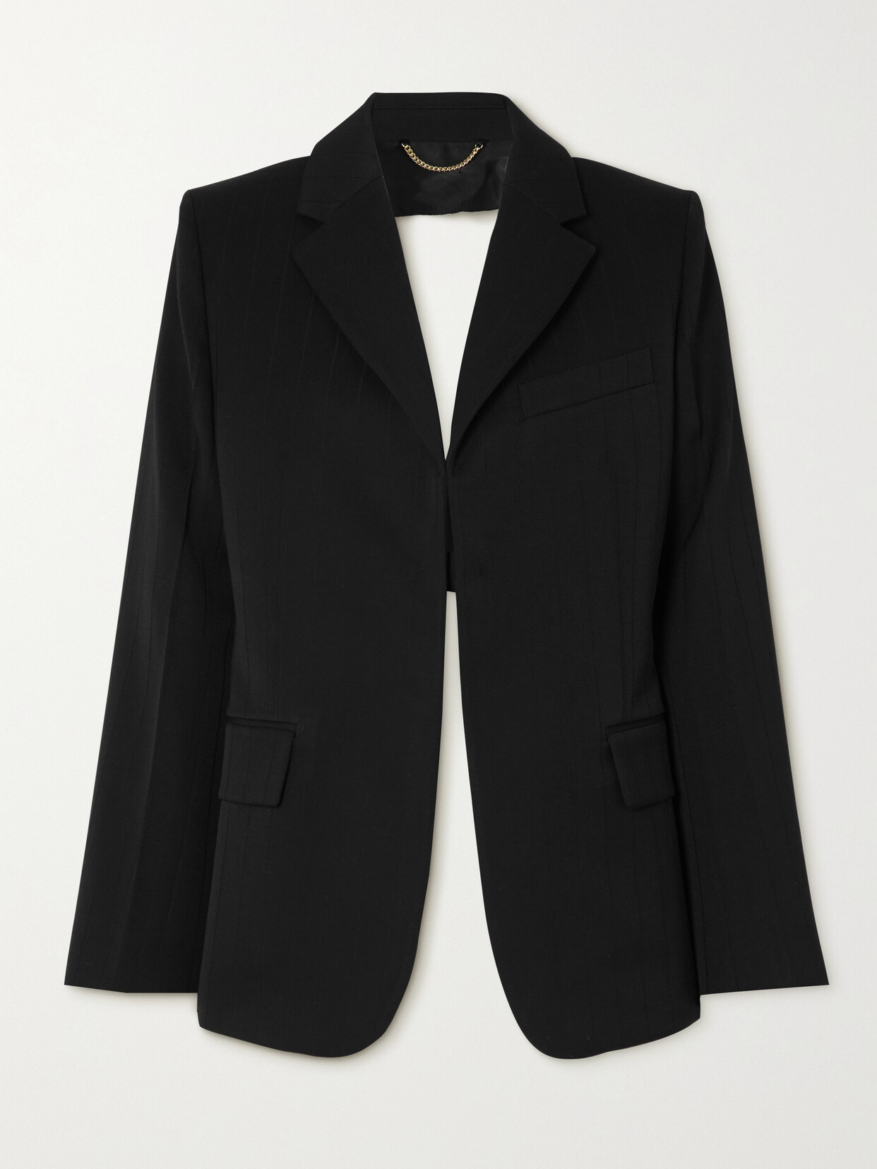 VICTORIA BECKHAM BACKLESS PANELED WOOL BLAZER