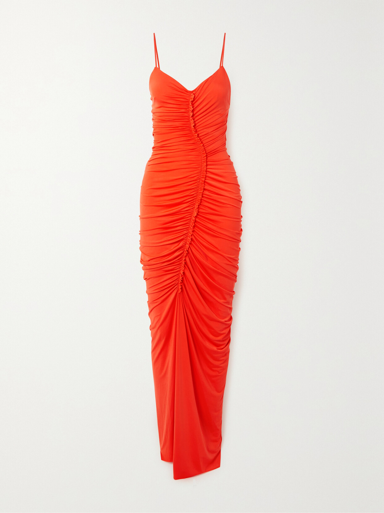 VICTORIA BECKHAM RUCHED STRETCH-JERSEY MAXI DRESS