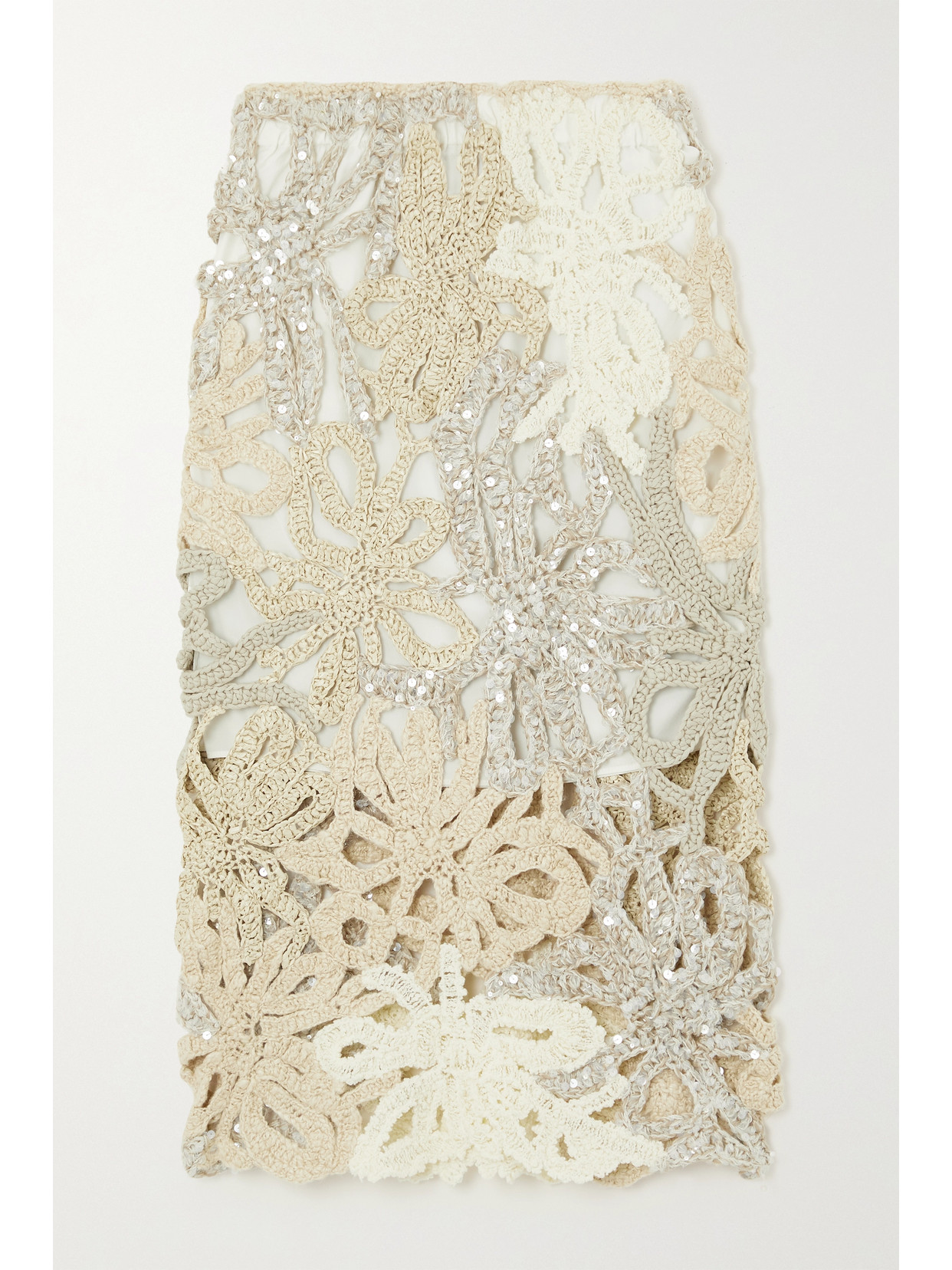 Brunello Cucinelli Couture Marine Botanical Crochet Bralette In Neutrals