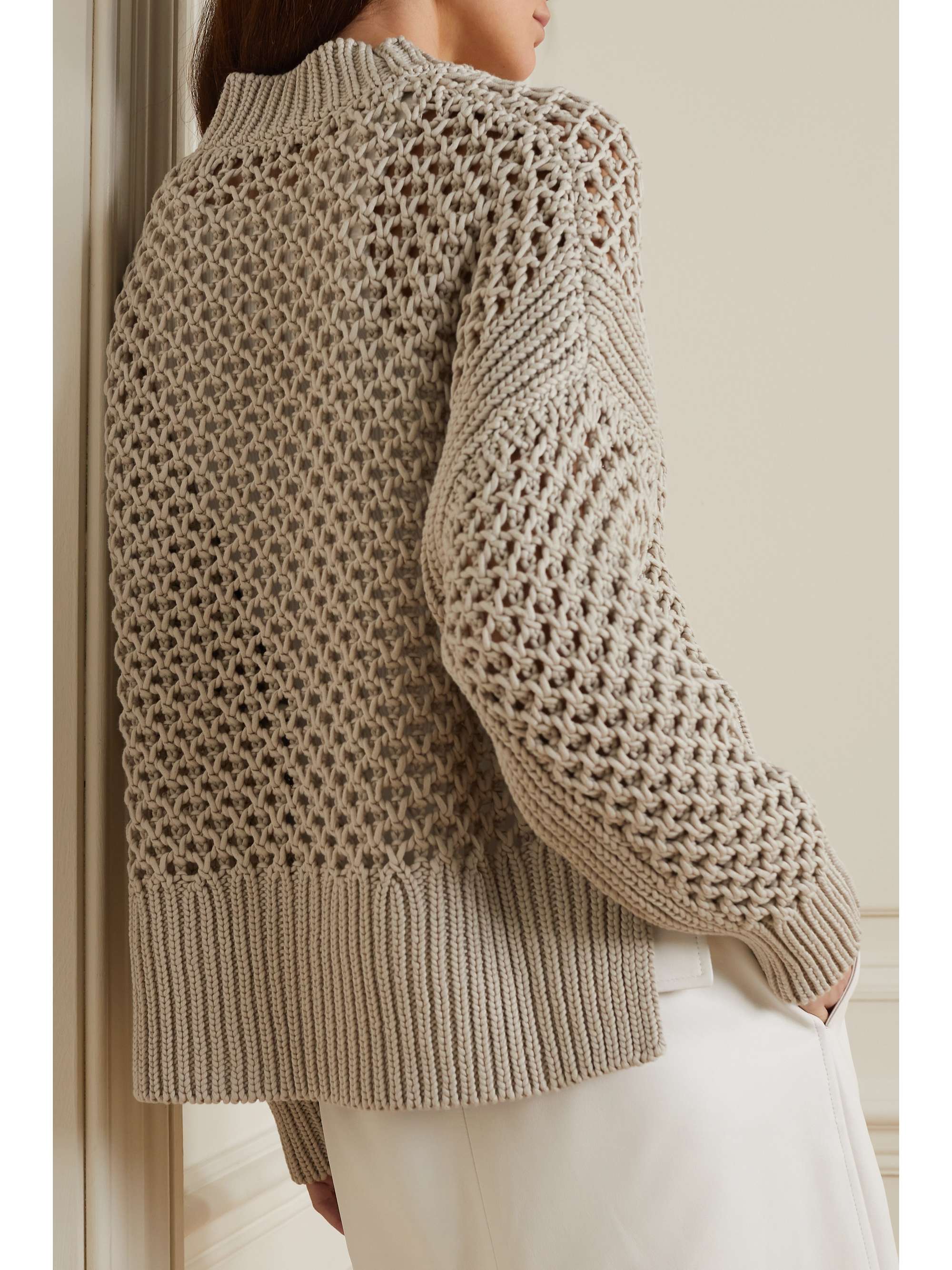 BRUNELLO CUCINELLI Open-knit cotton cardigan