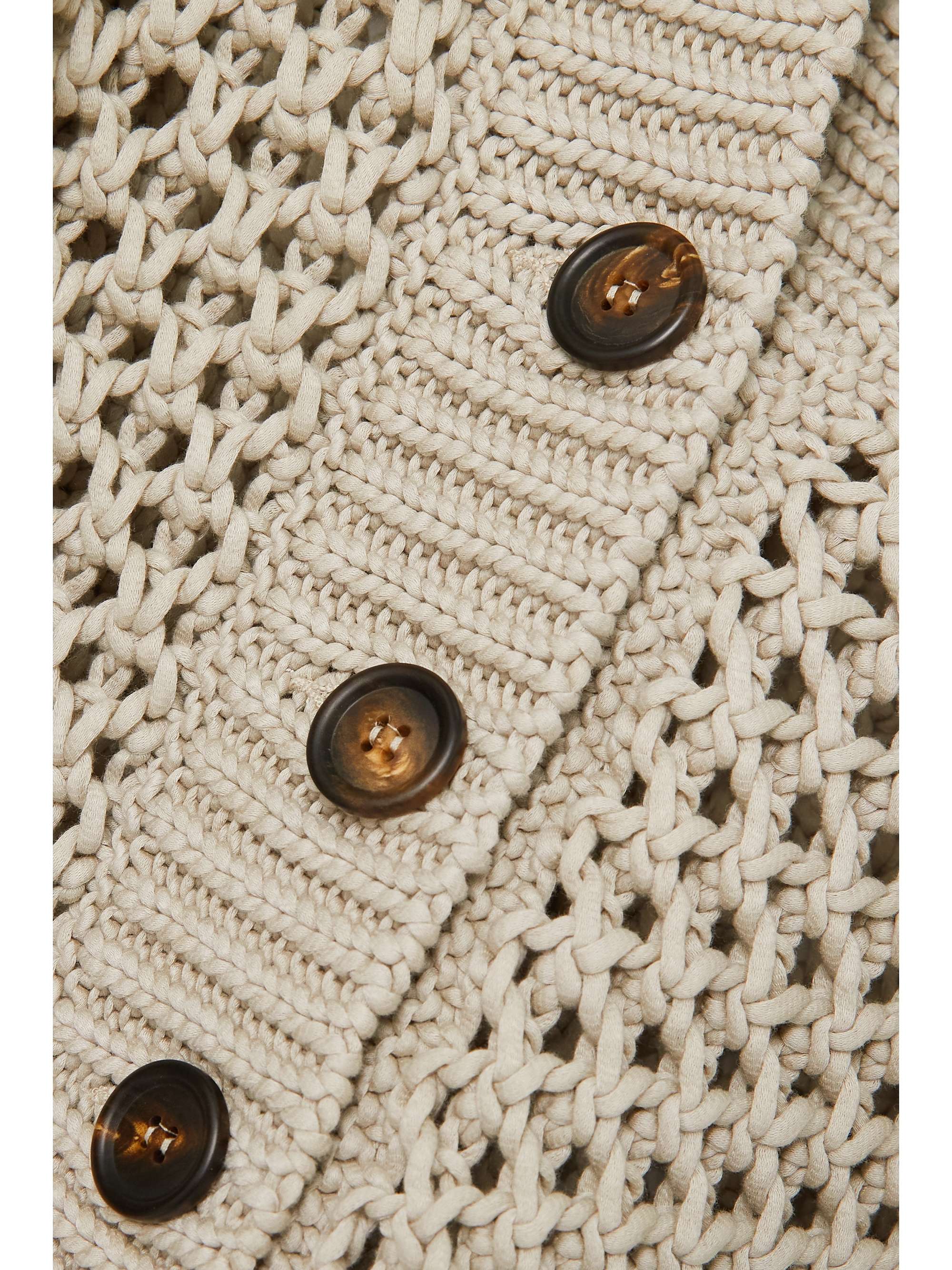 BRUNELLO CUCINELLI Open-knit cotton cardigan