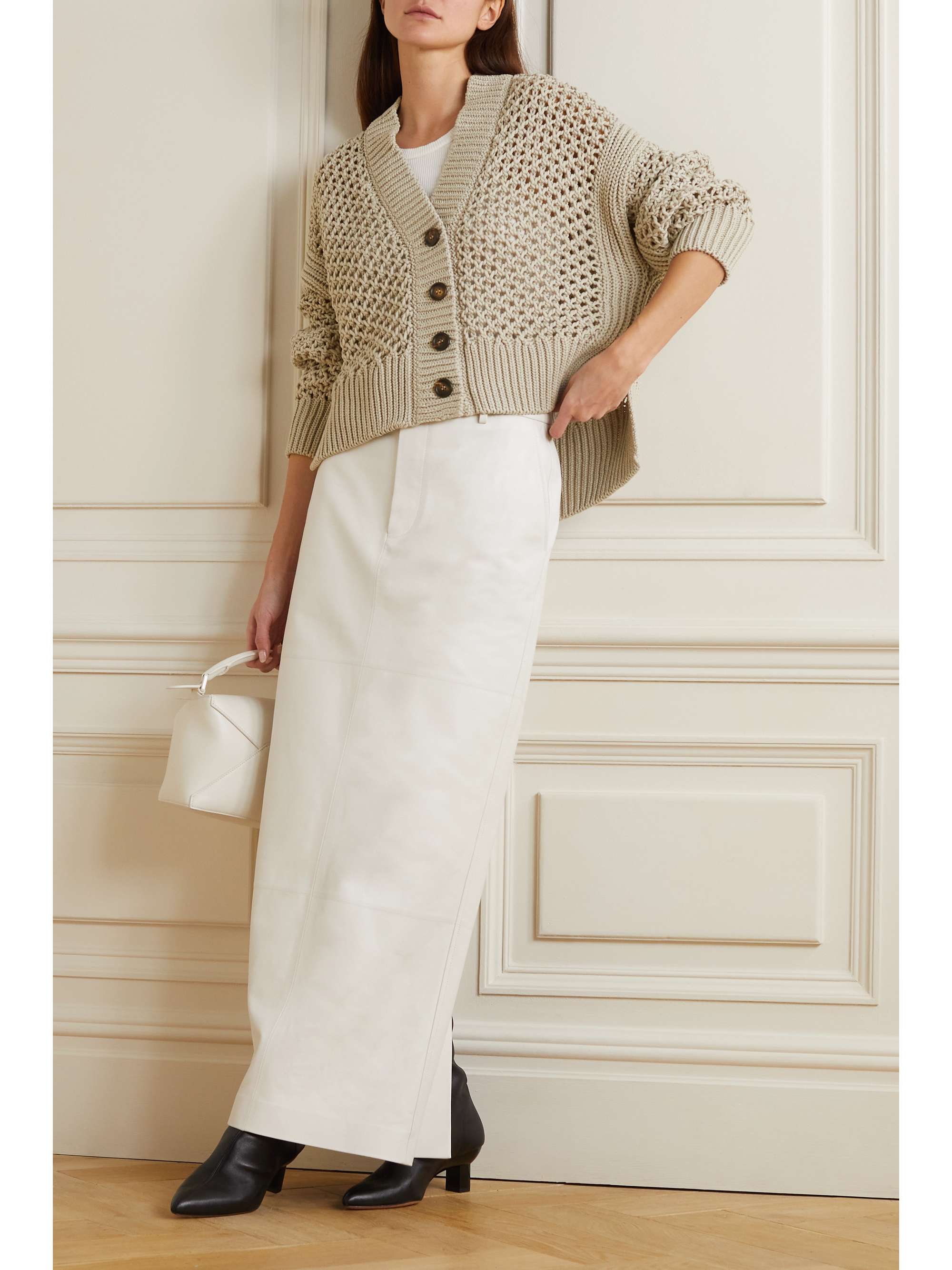 BRUNELLO CUCINELLI Open-knit cotton cardigan