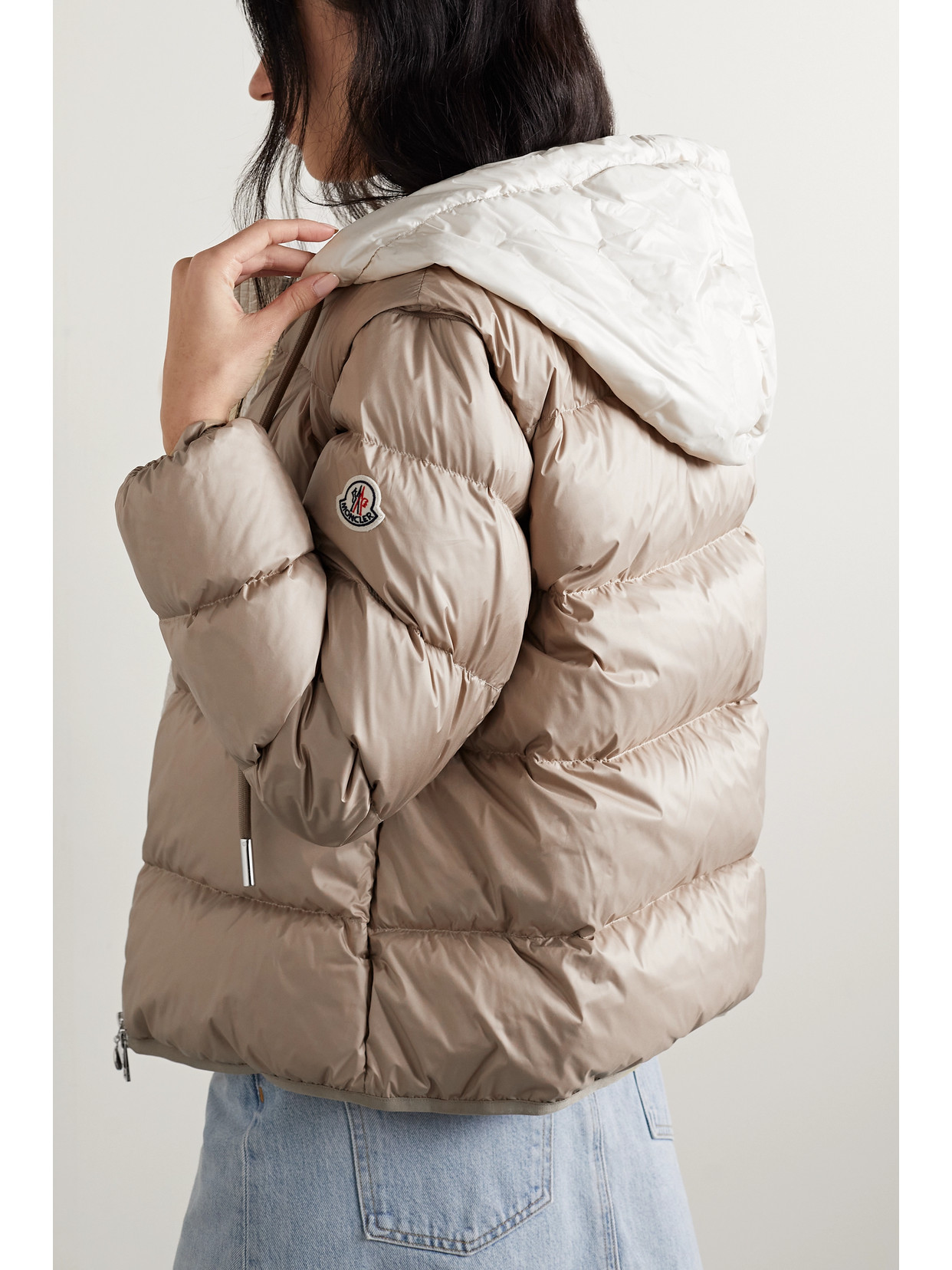 Dronieres Hooded Convertible Quilted Shell Down Jacket